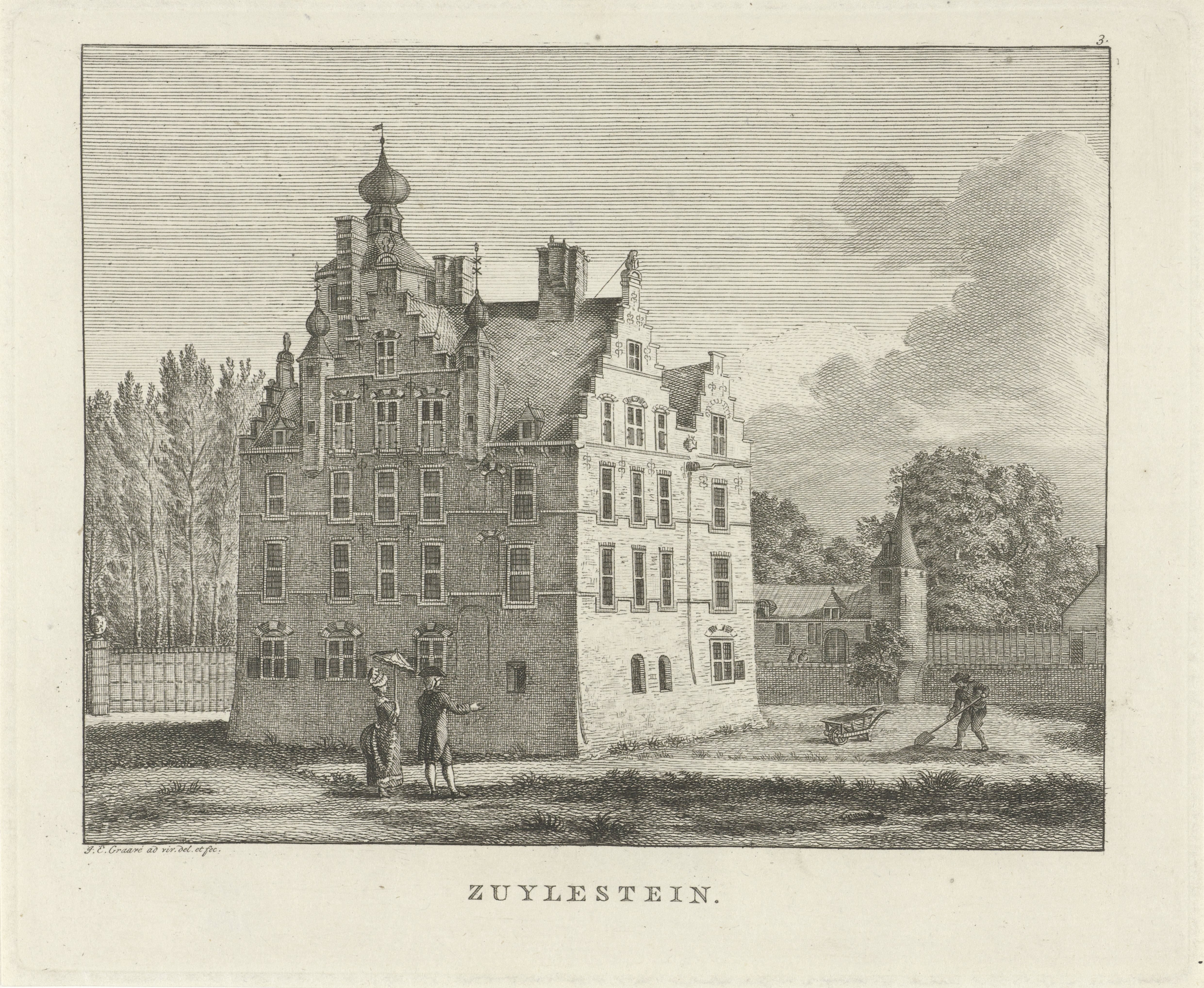 Gezicht op het landgoed Zuilestein