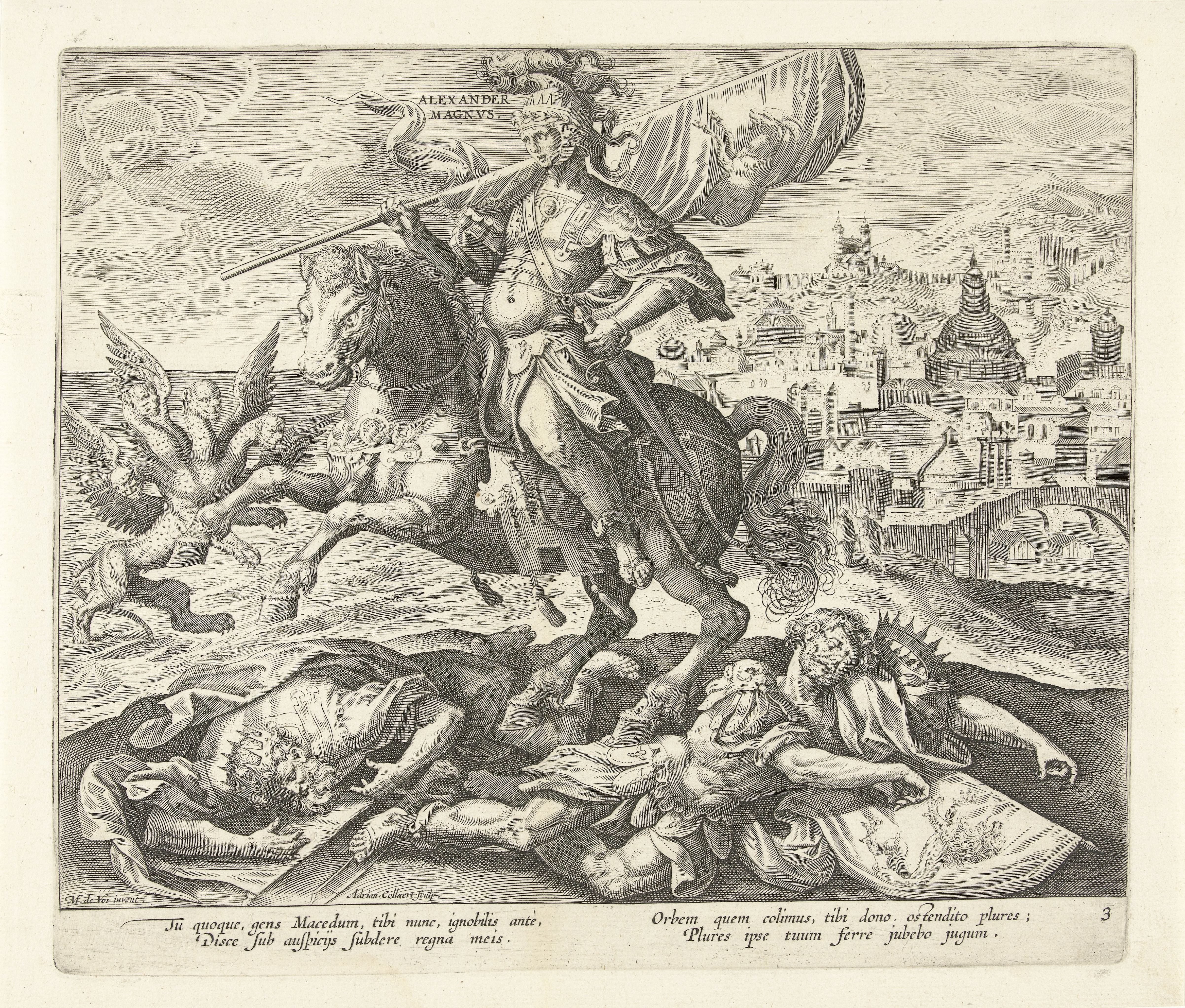 Alexander de Grote als derde koning uit het visioen van Daniël