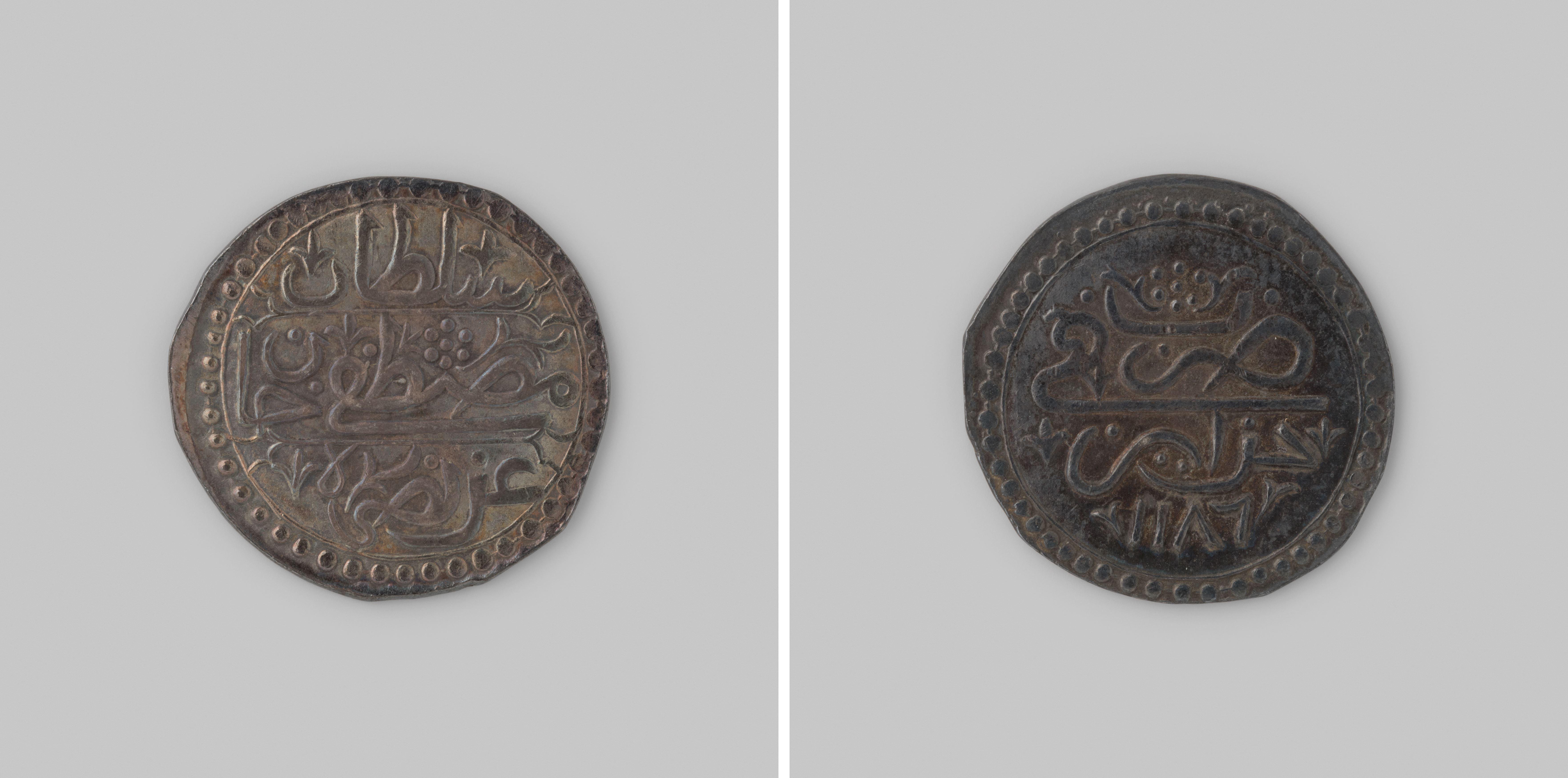 1/4 budju uit Algerije van de Ottomaanse sultan Mustafa III, 1186[=1773]