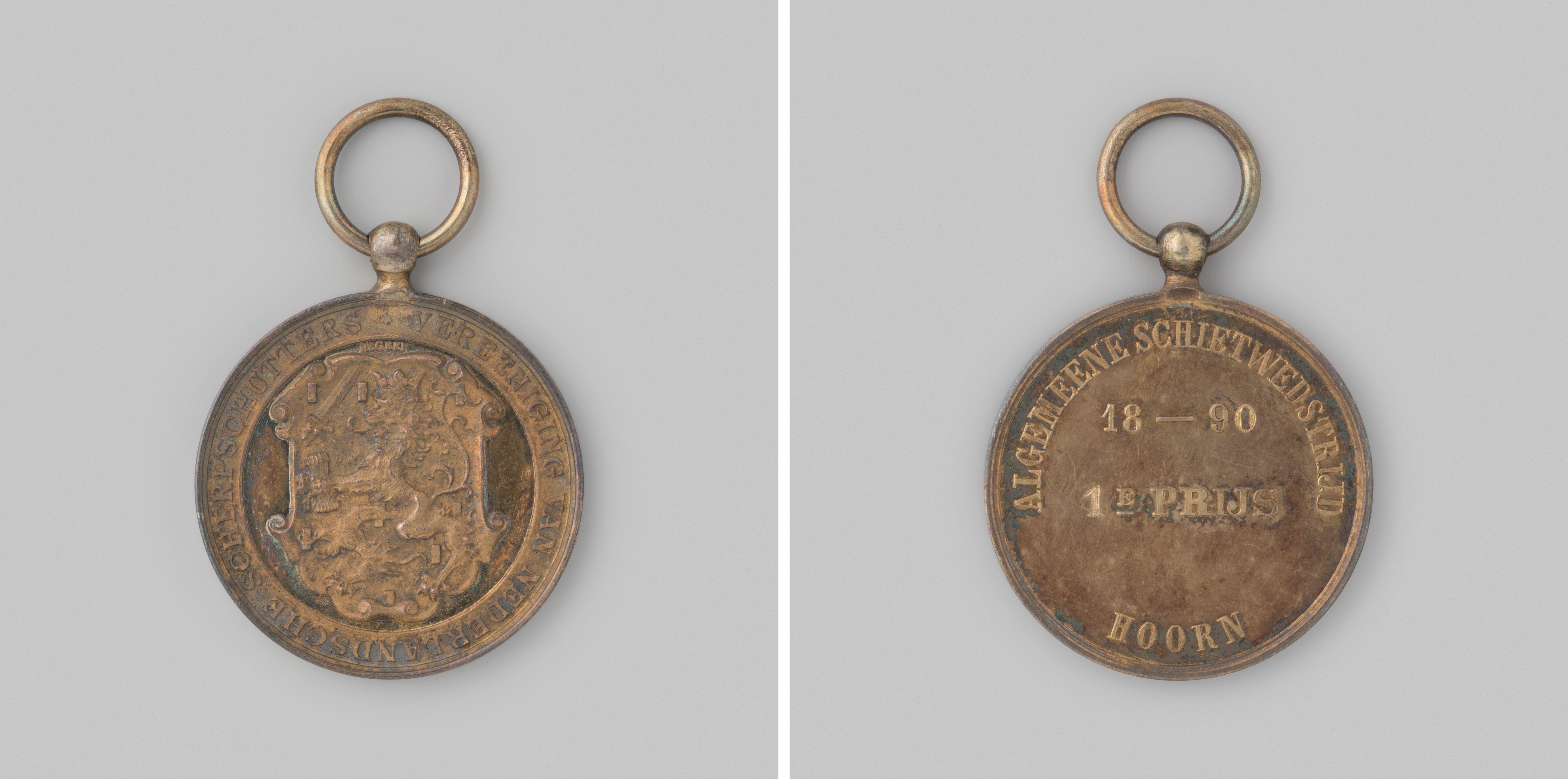 Prijspennning van de Vereeniging van Nederlandsche Scherpschutters, individueel vuur, eerste prijs