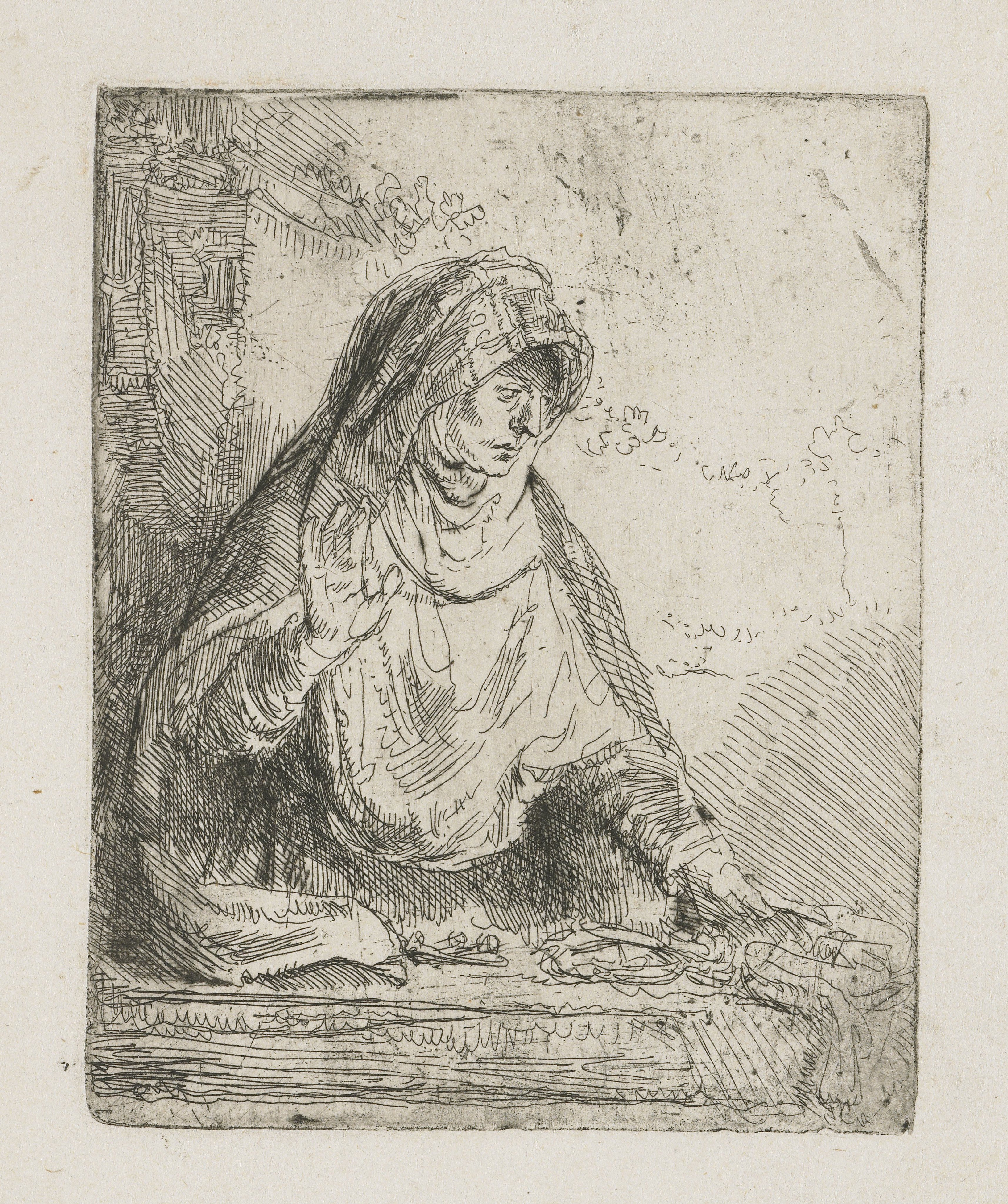 De maagd Maria met de passiewerktuigen