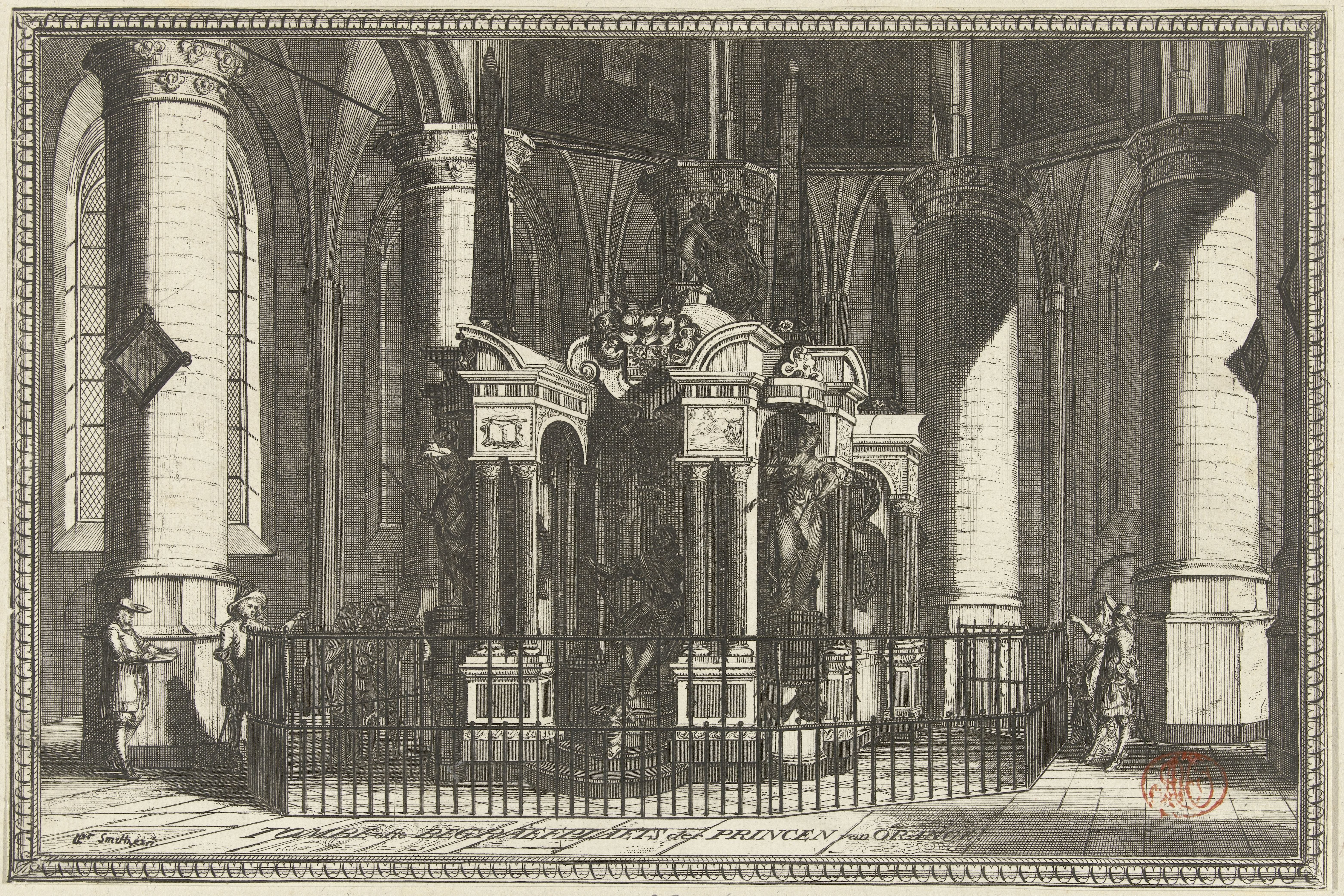 Praalgraf boven de grafkelder van Oranje-Nassau in Nieuwe Kerk te Delft
