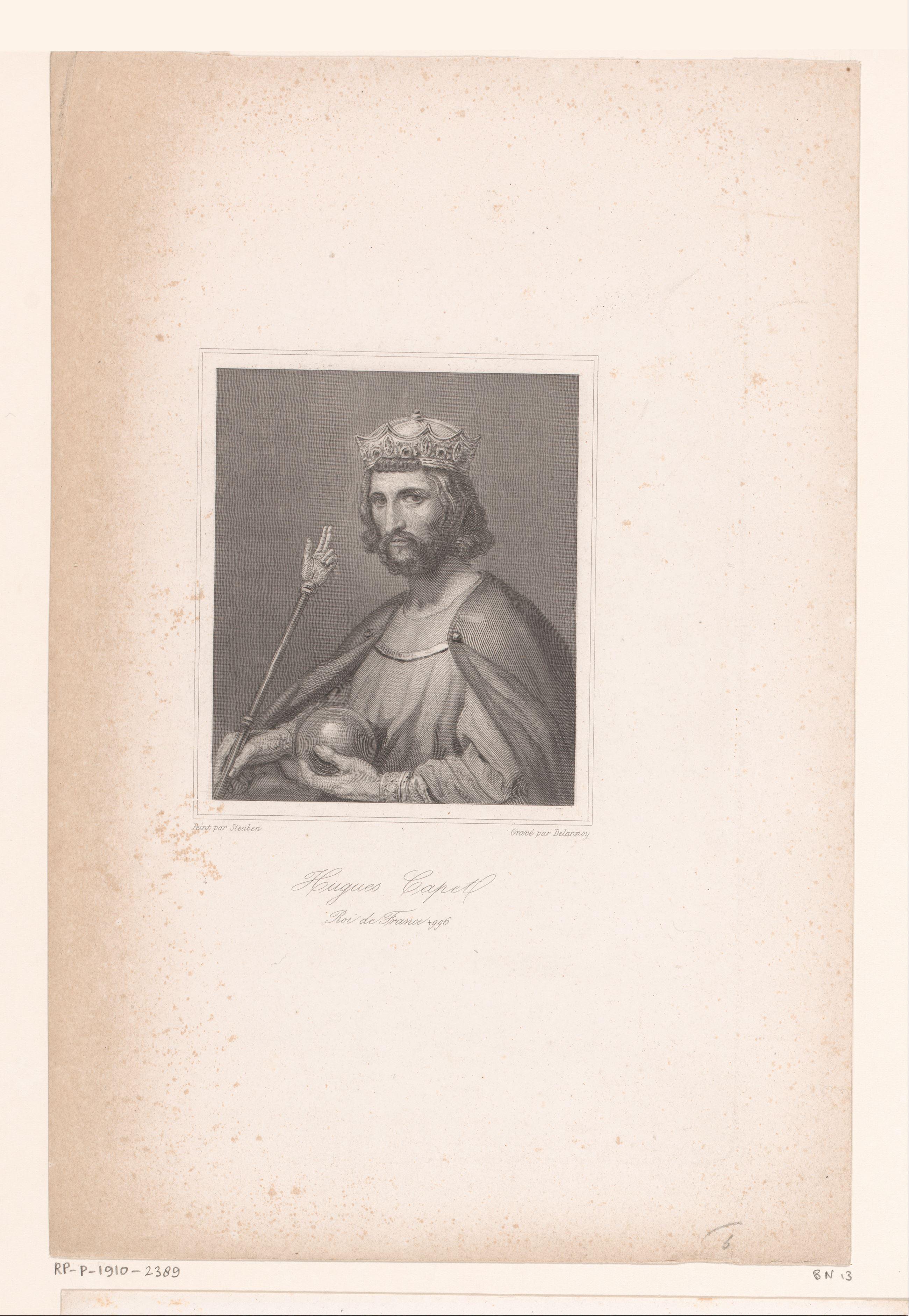 Portret van Hugo Capet, koning van Frankrijk