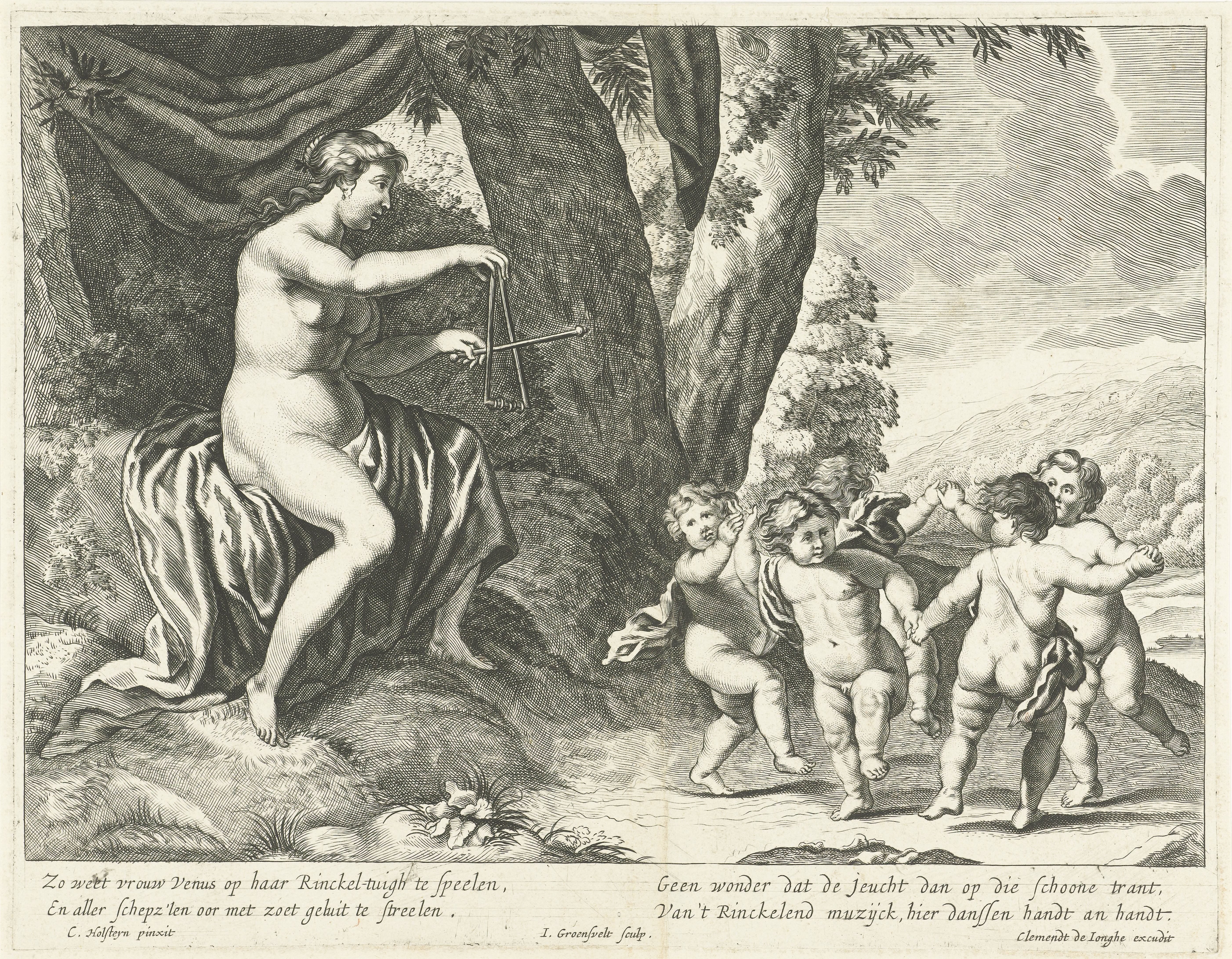 Venus en dansende putti