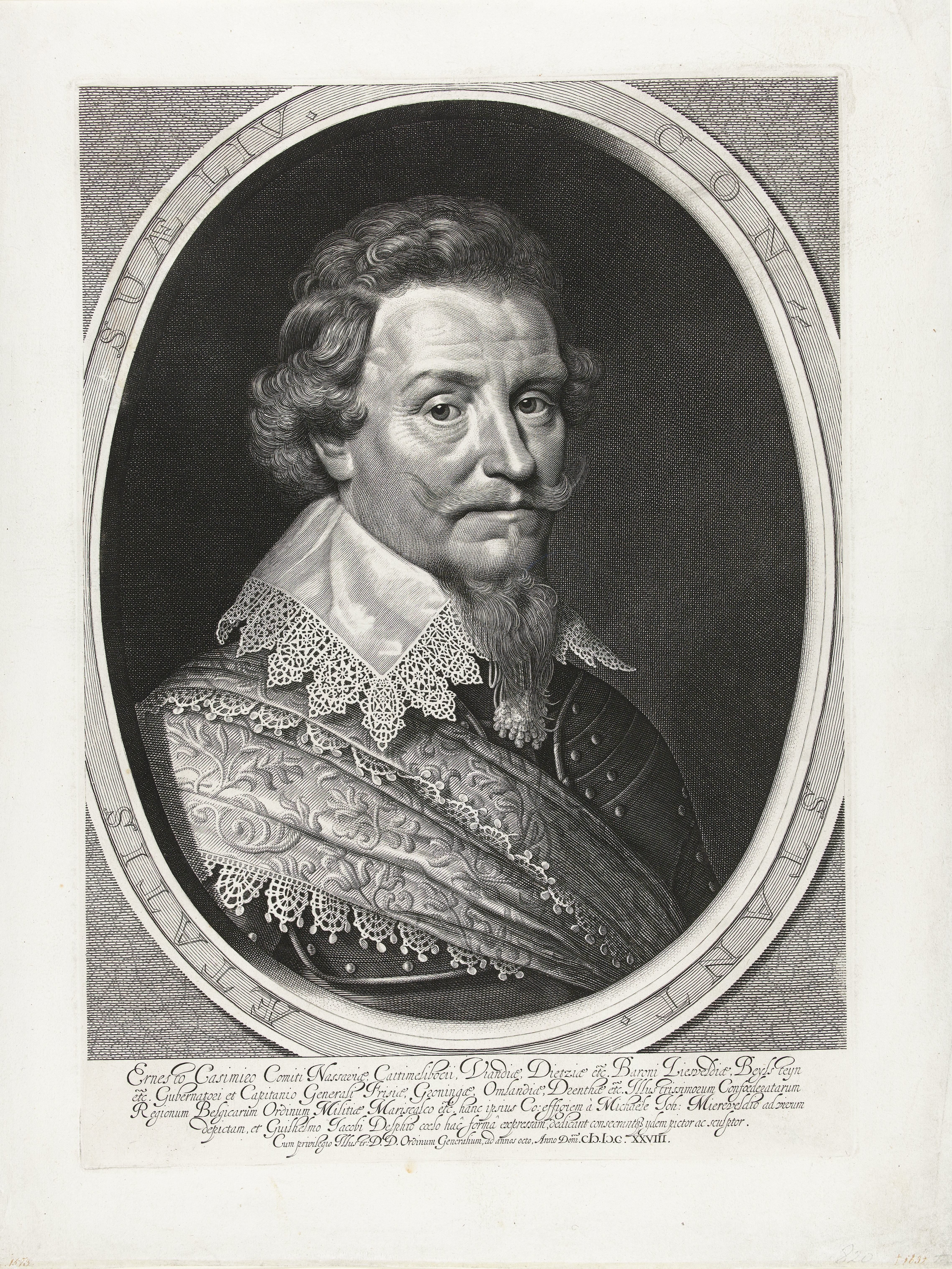 Portret van Ernst Casimir, graaf van Nassau-Dietz