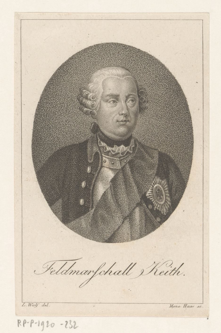 Portret van maarschalk Keith