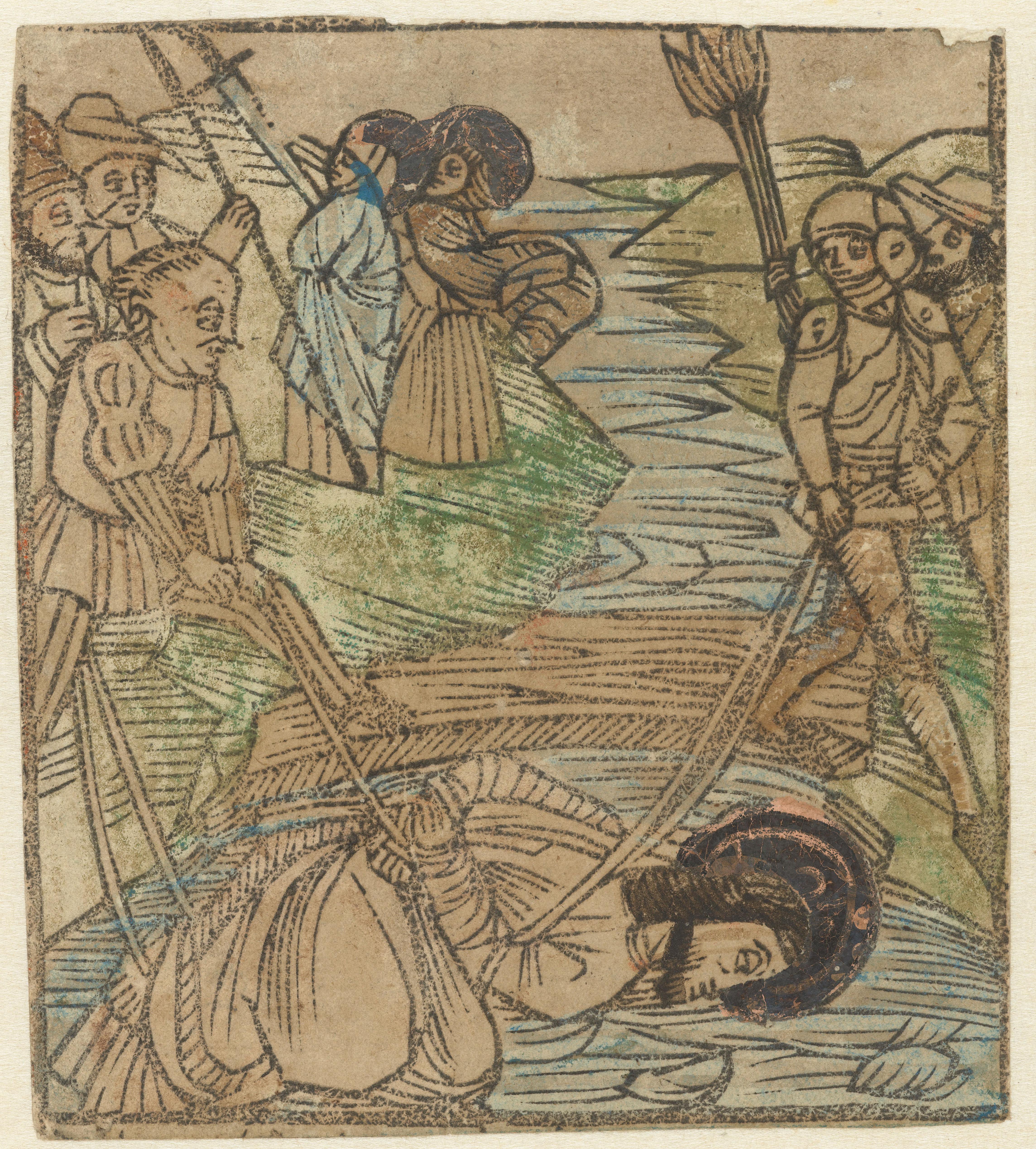 Val van Christus in de beek van Cebron