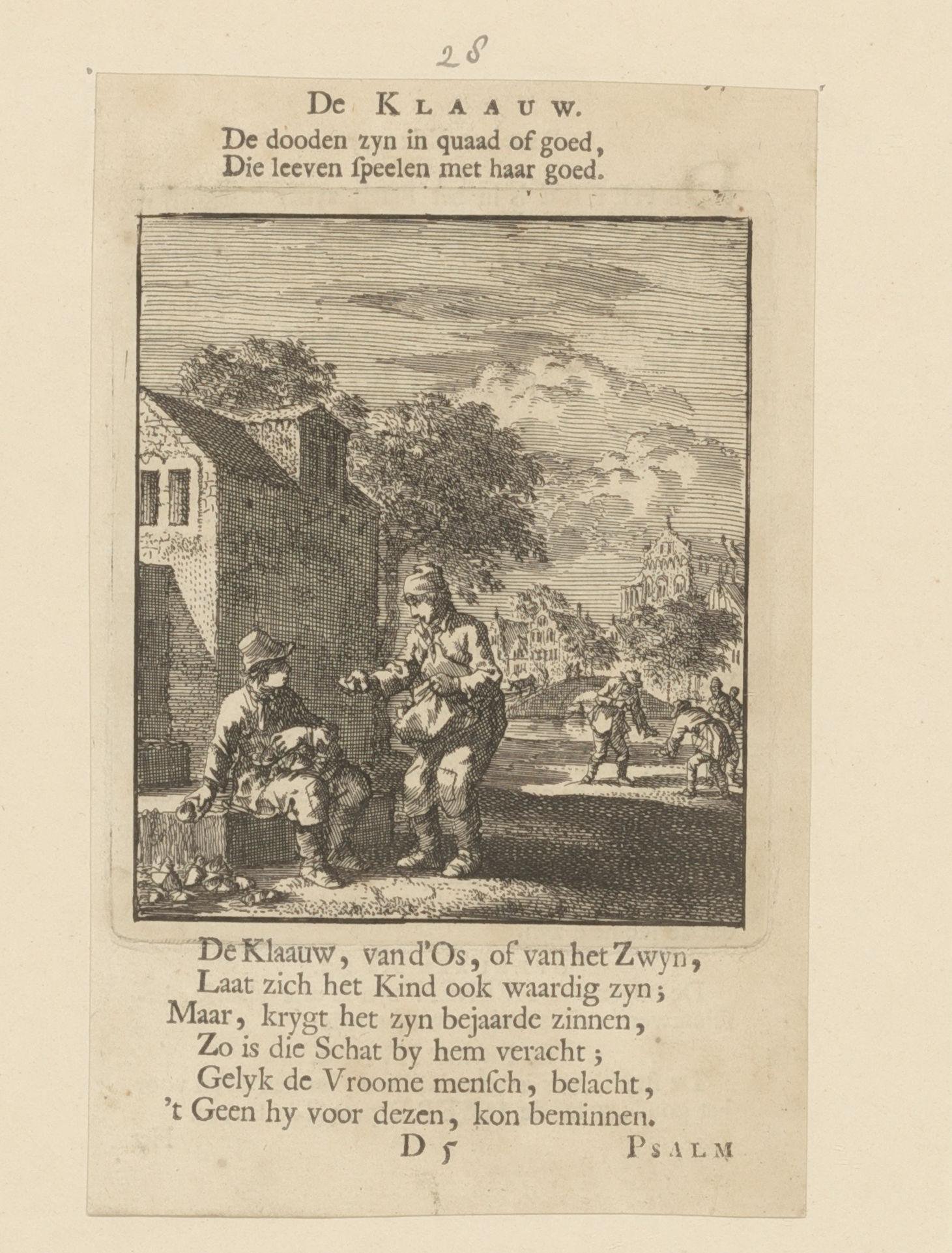 Jongen toont zijn vriend een gevonden voorwerp