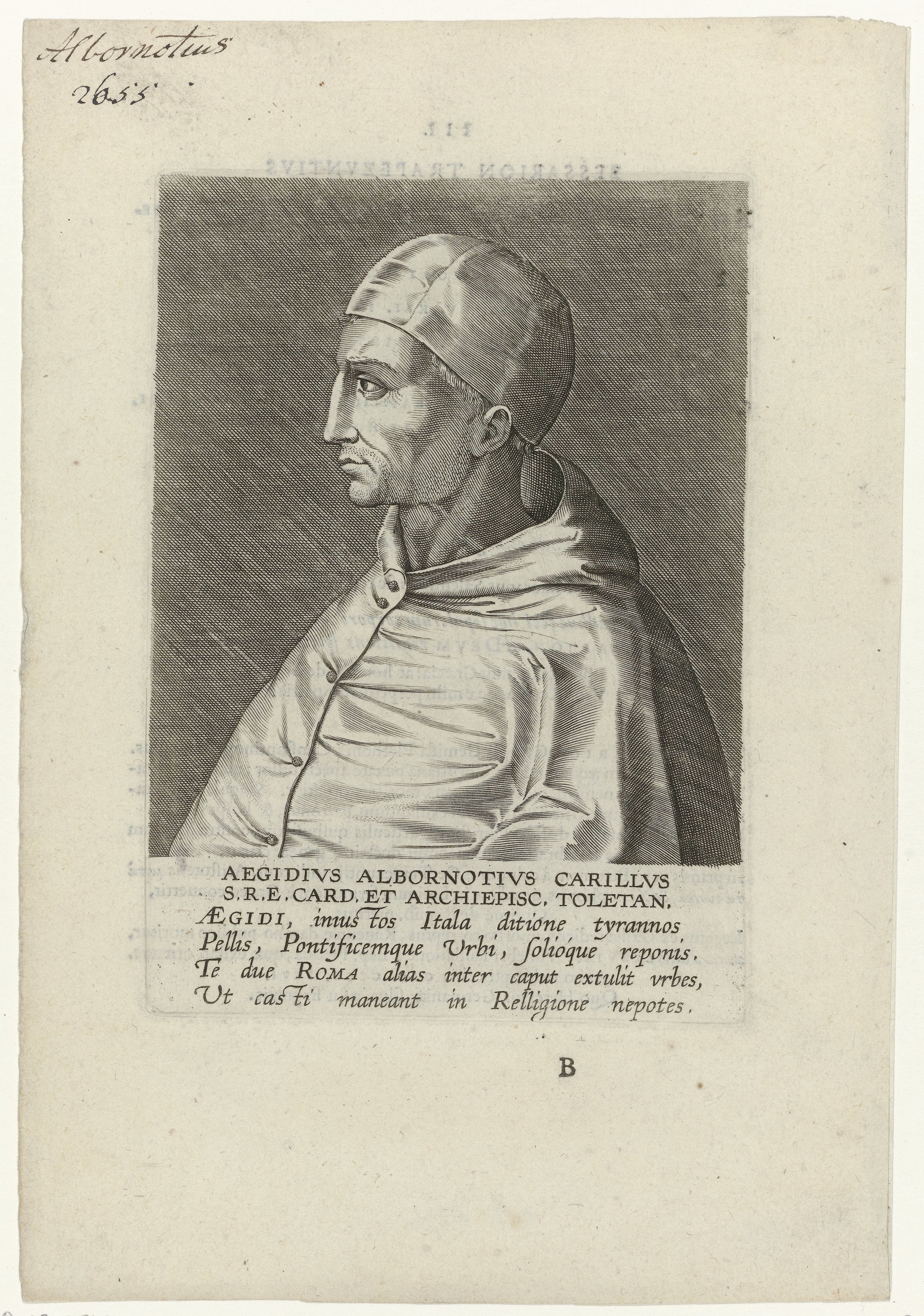 Portret van kardinaal Álvarez Carrillo de Albornoz