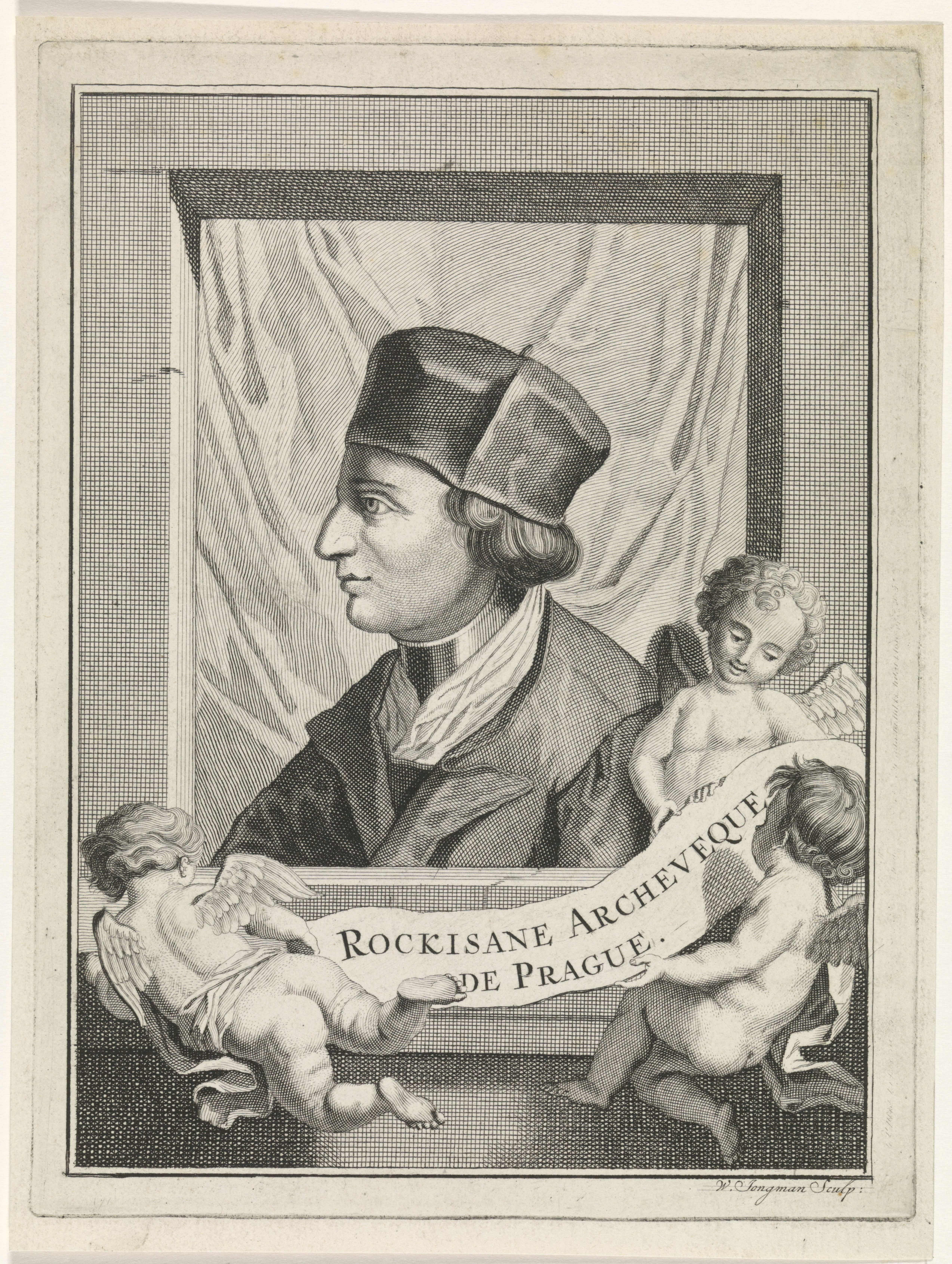 Portret van Jean de Rockisanne, aartshertog van Praag