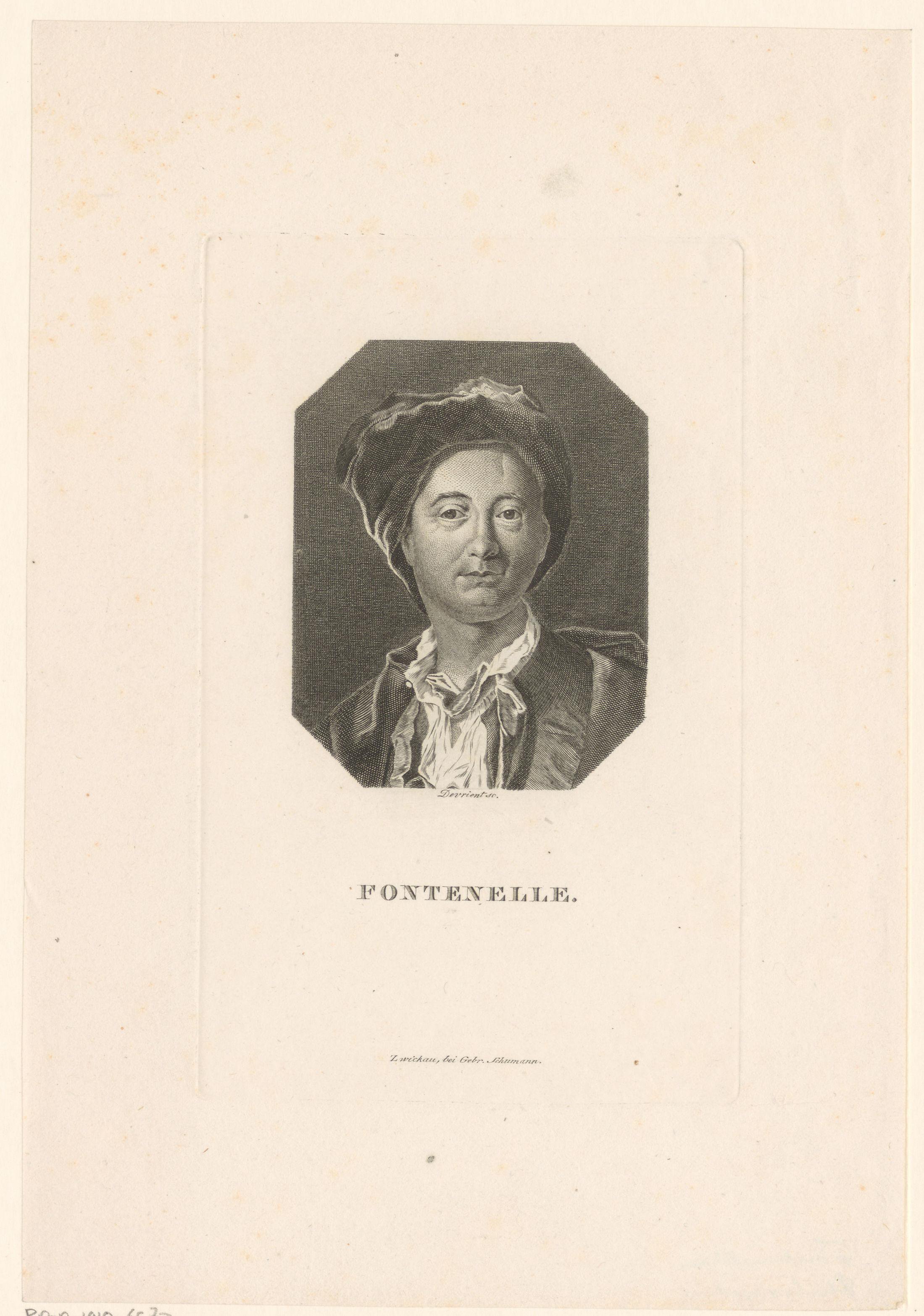 Portret van Bernard de Fontenelle