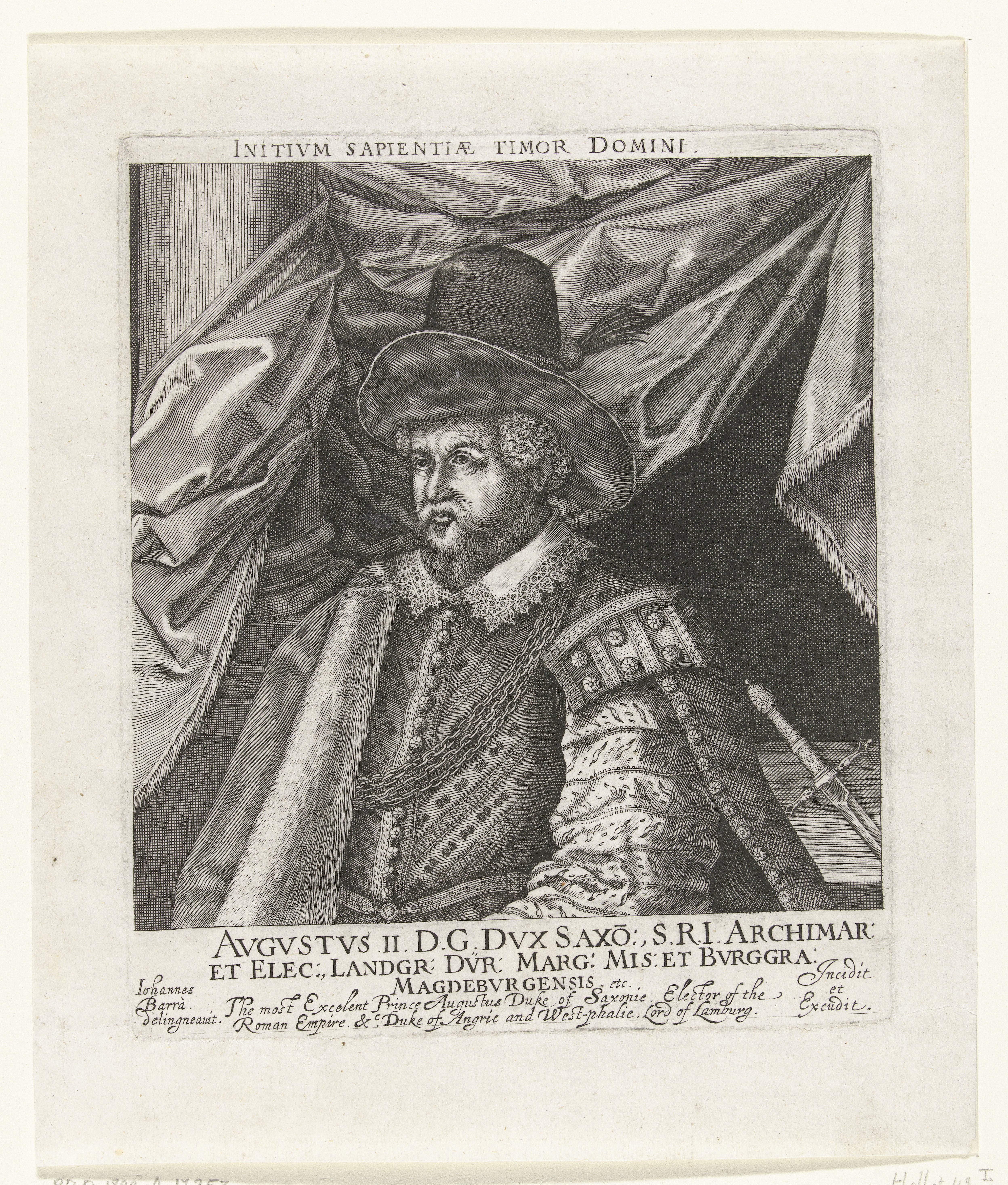 Portret van Augustus II hertog van Saksen