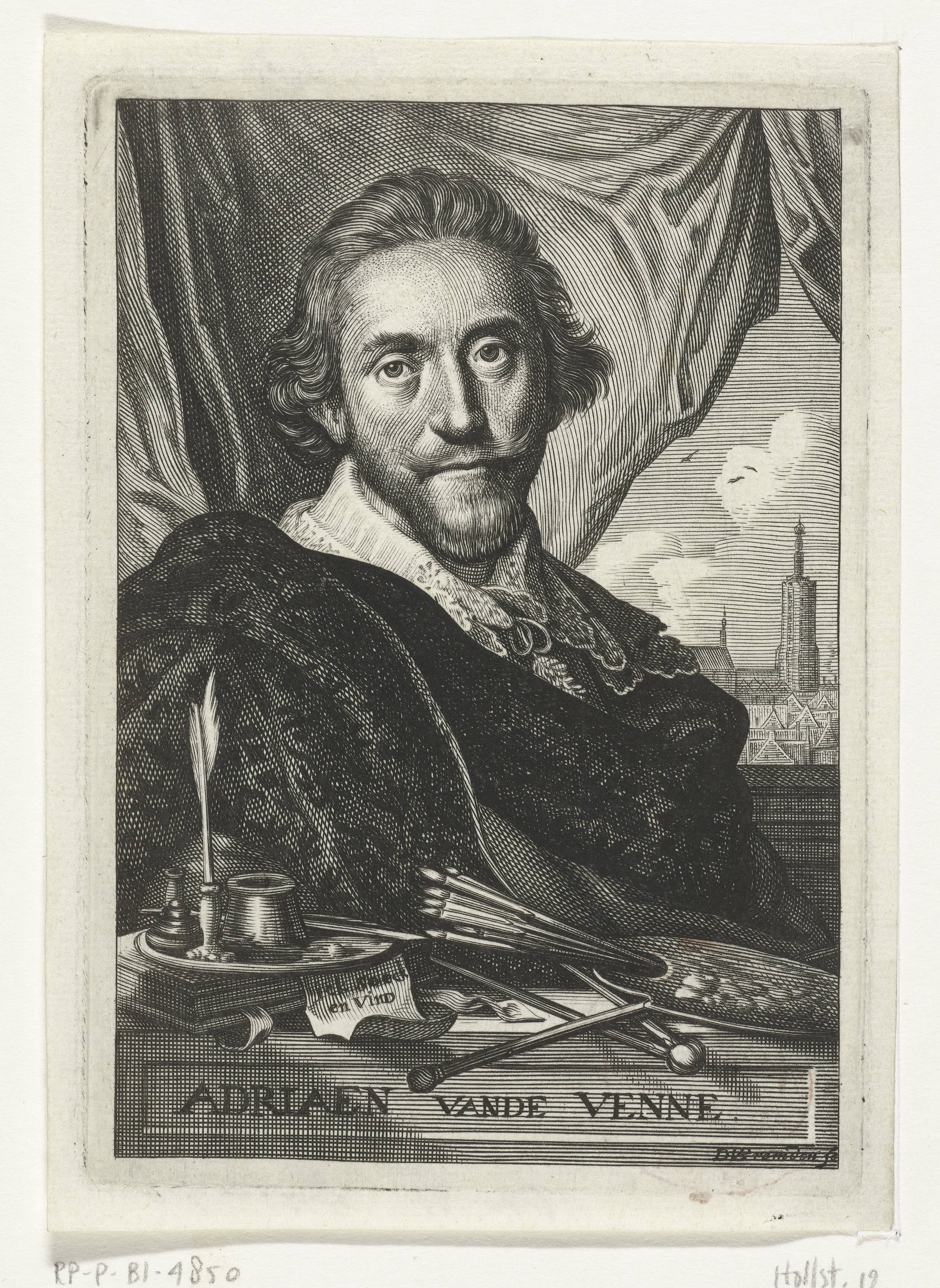 Portret van Adriaen Pietersz. van de Venne