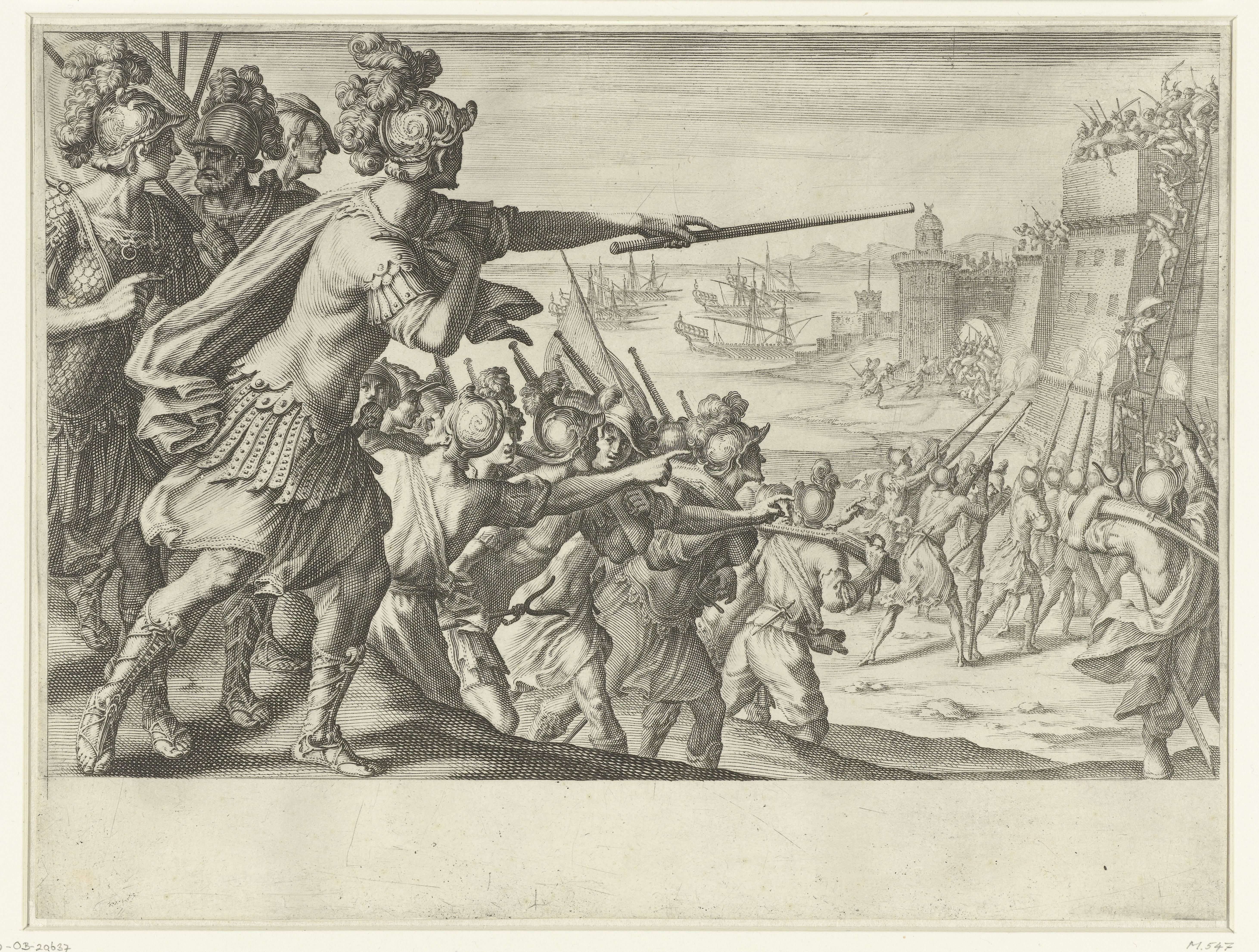Aanval van de troepen van Ferdinando I de' Medici op de stad Preveza in Albanië