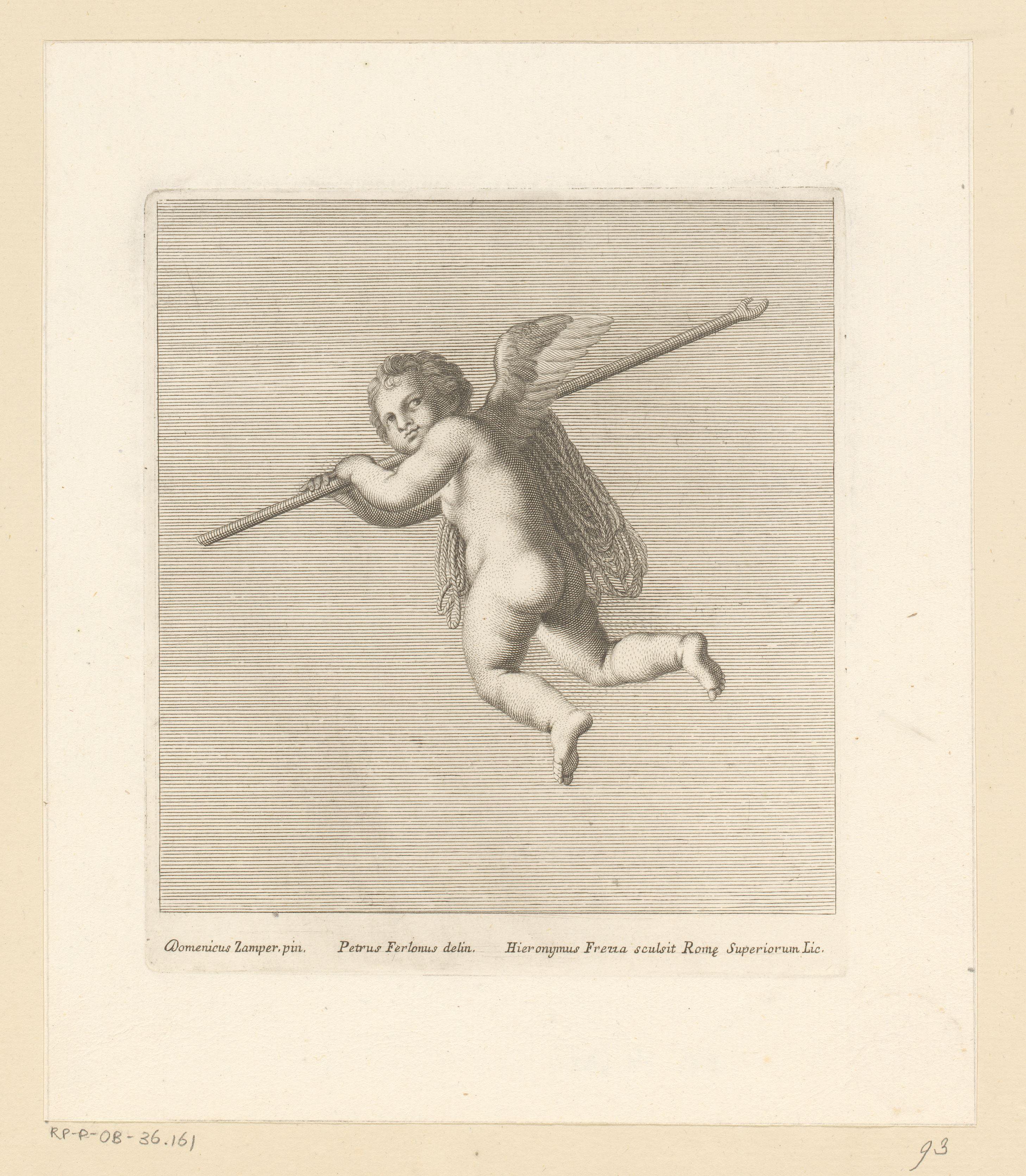 Putto met touw en stok
