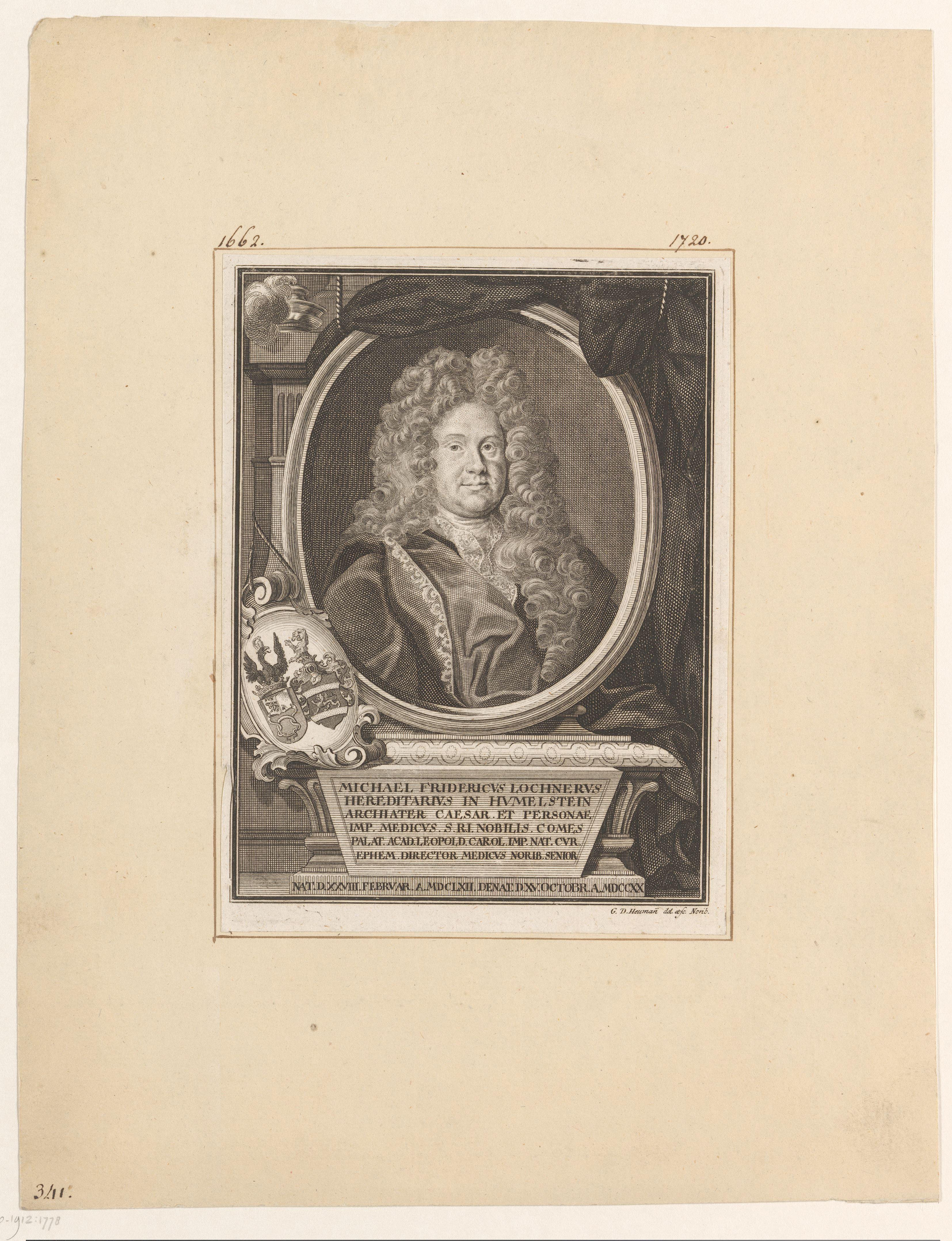 Portret van Michiael Friedrich Lochner
