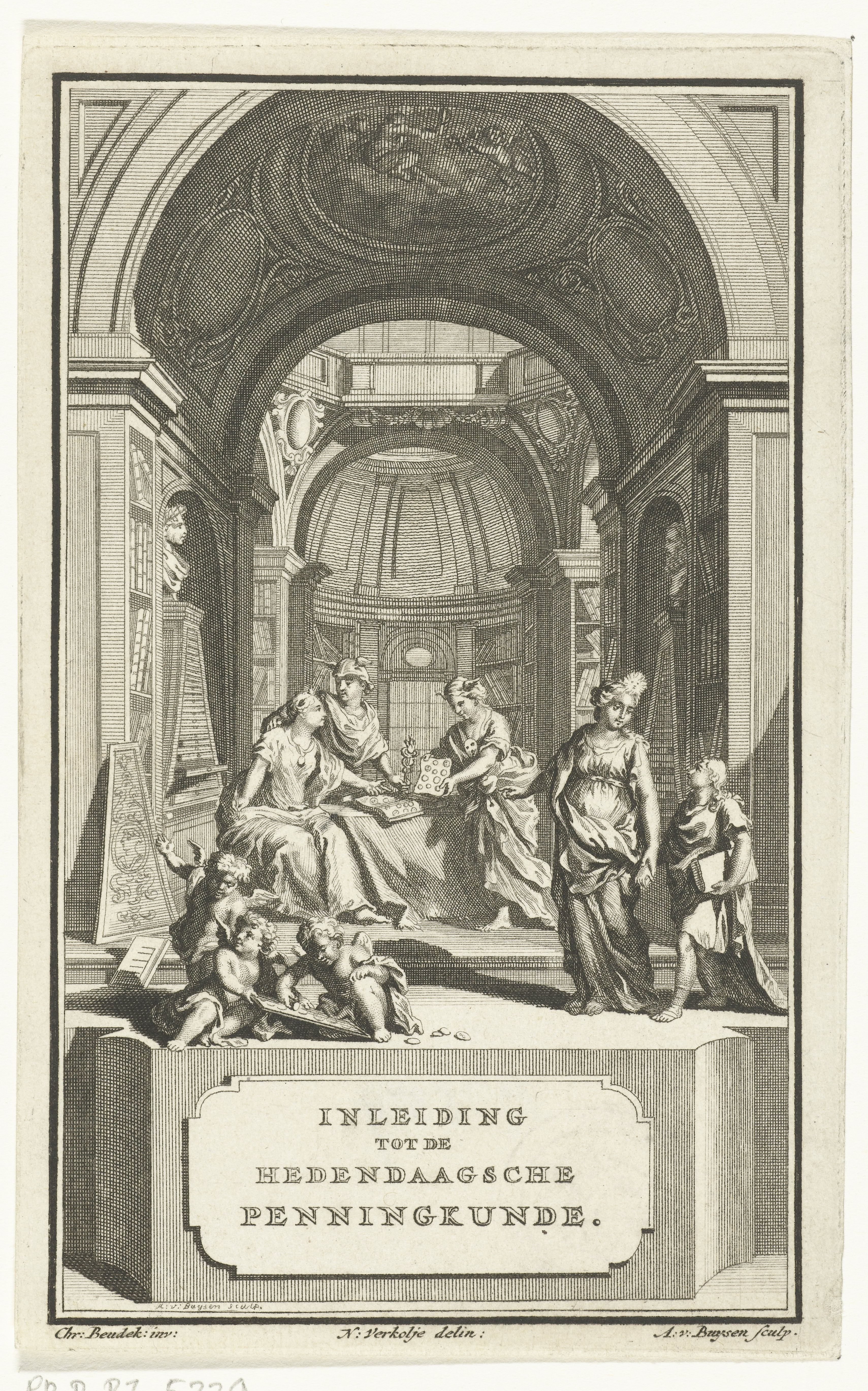 Penningkabinet met Mercurius en Juno
