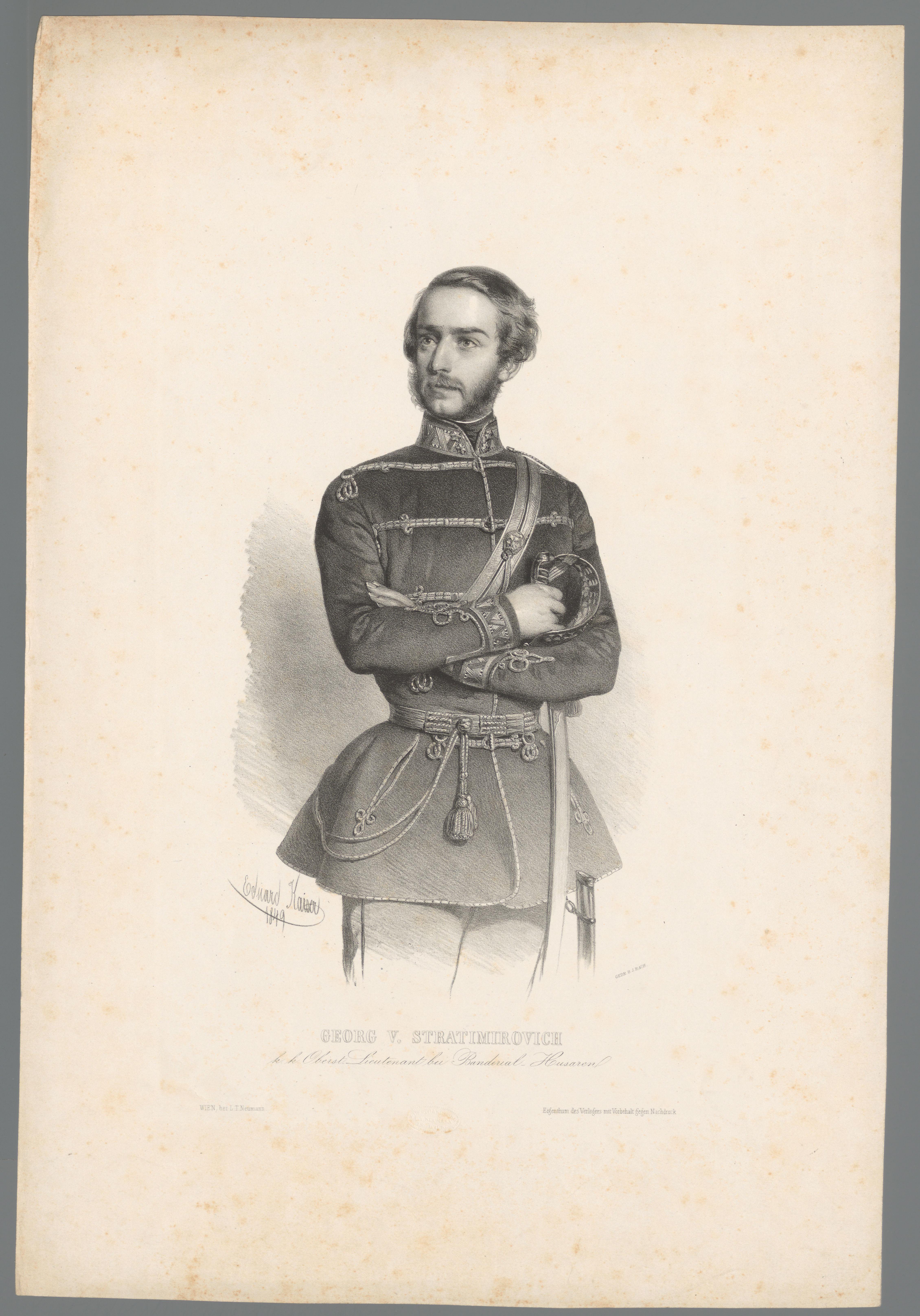 Portret van Đorđe Stratimirović