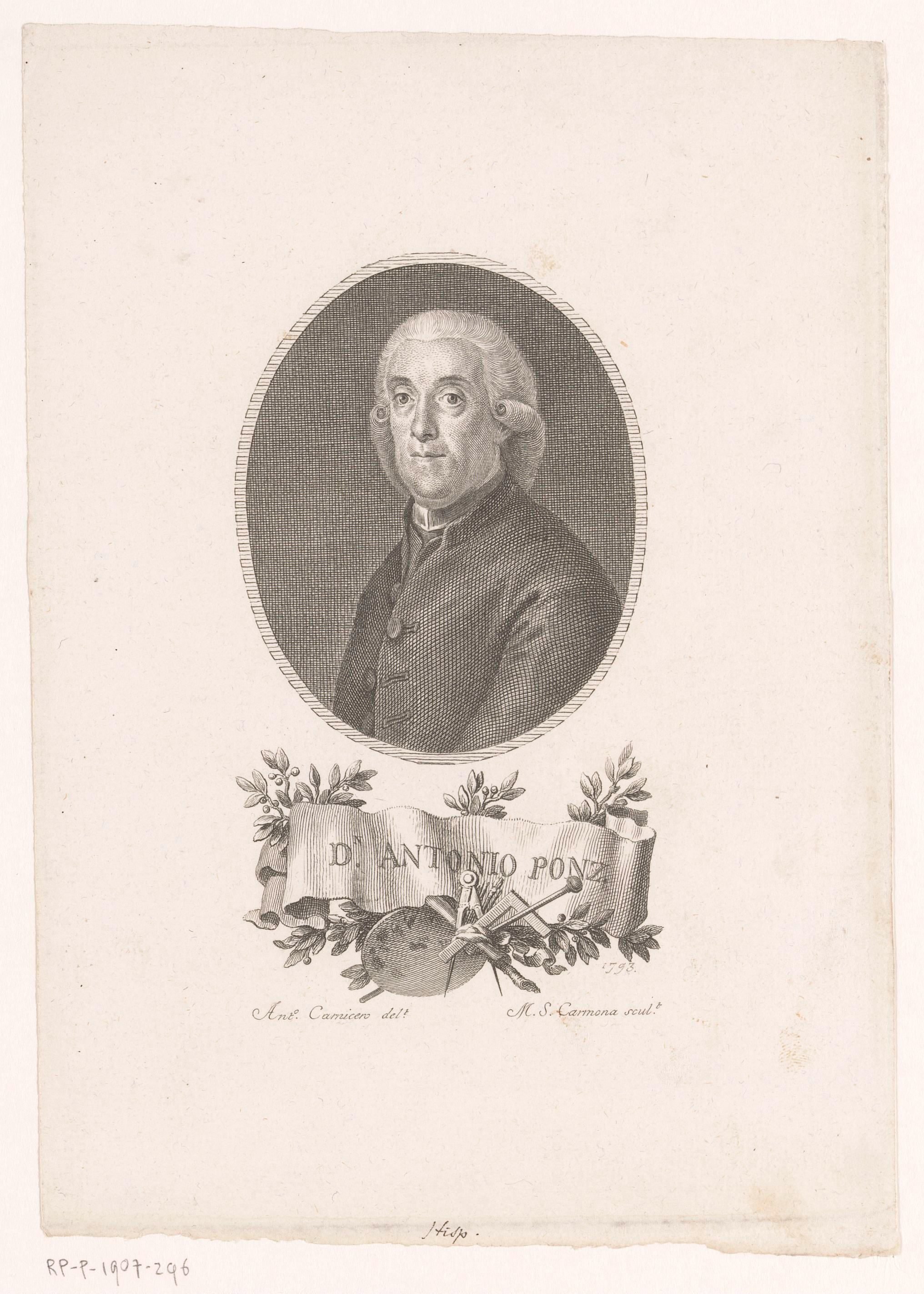 Portret van schilder Antonio Ponz