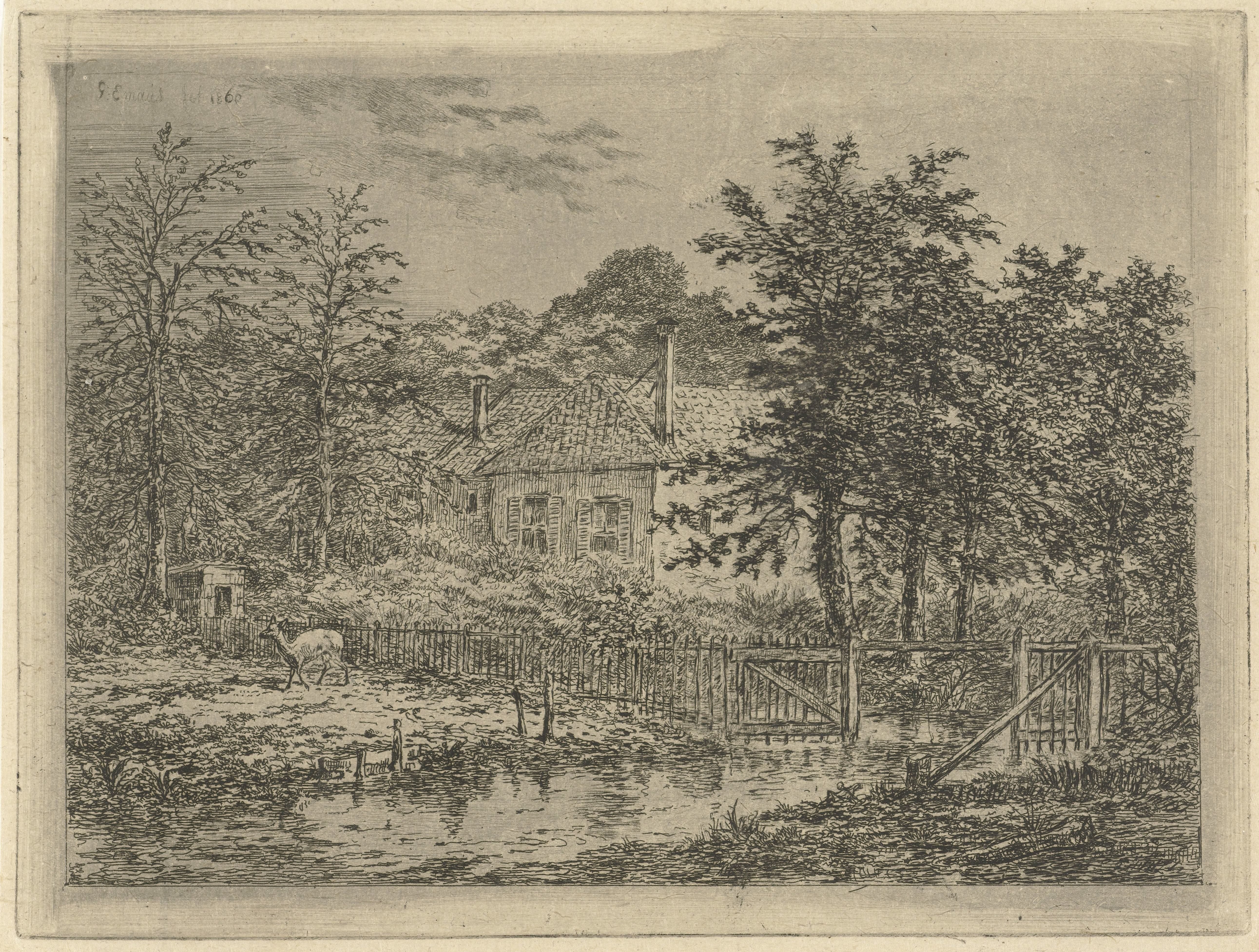 Landschap met hert