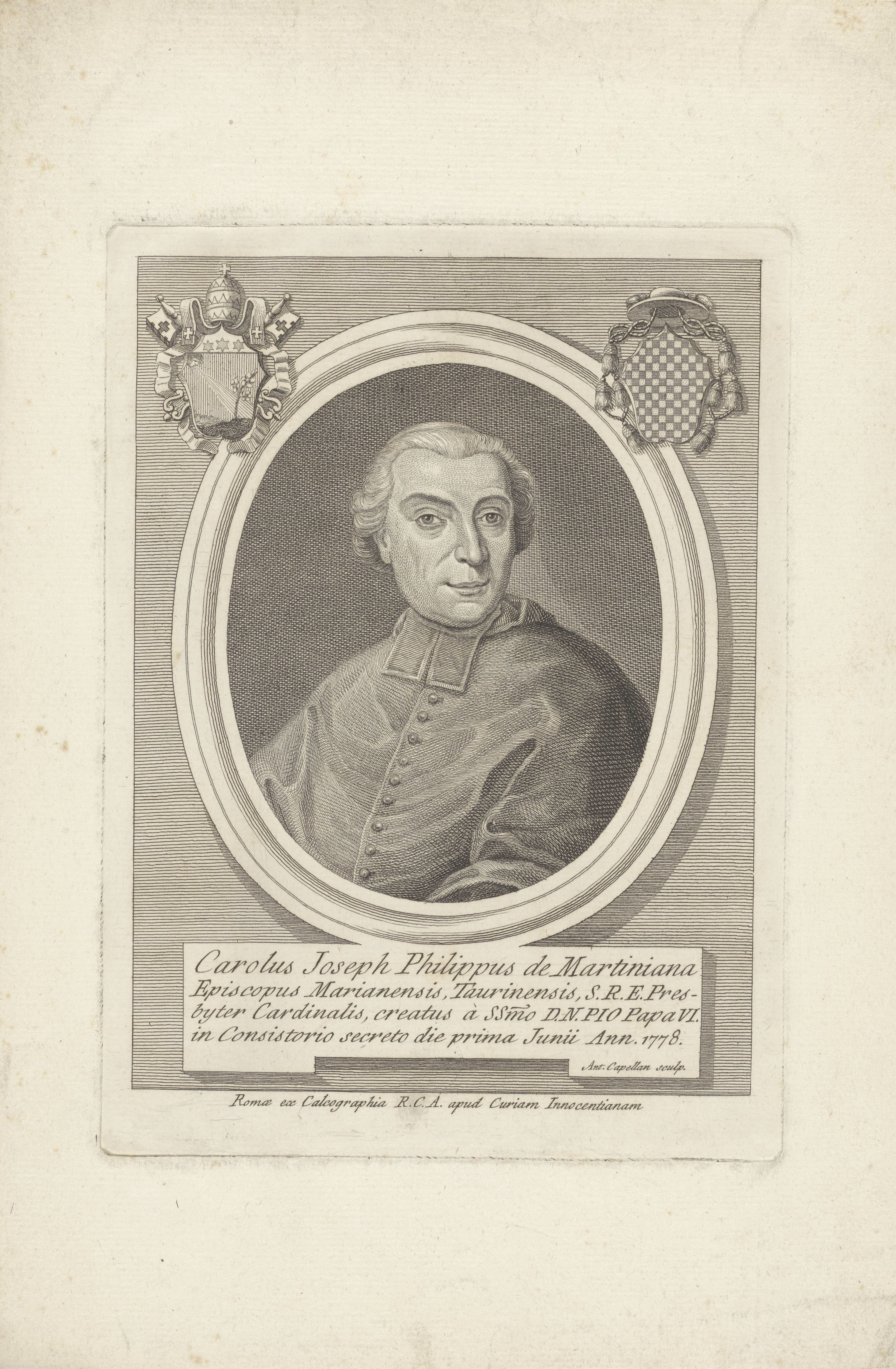 Portret van kardinaal Carlo Giuseppe Filippa della Martiniana