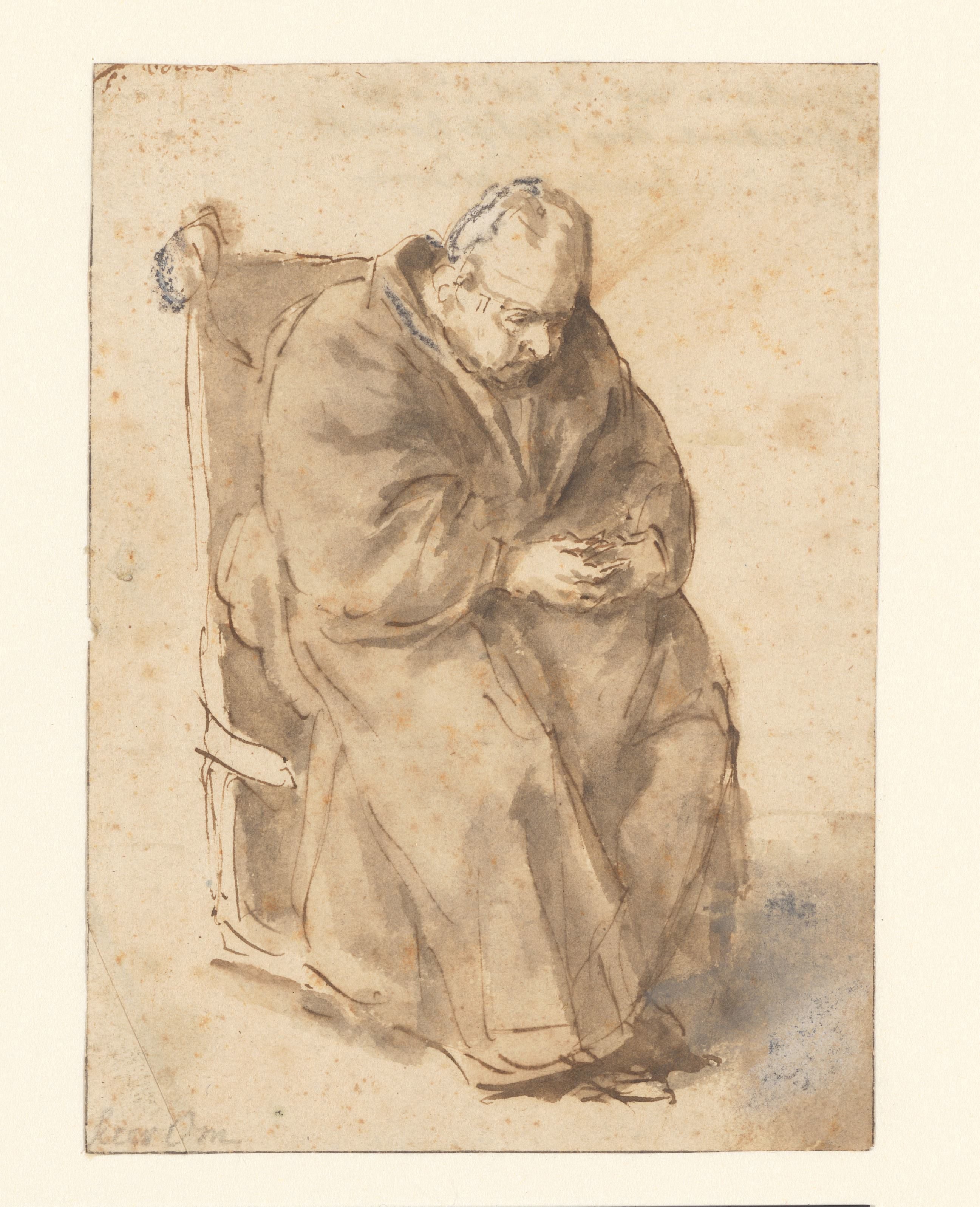 Joost van den Vondel, zittend