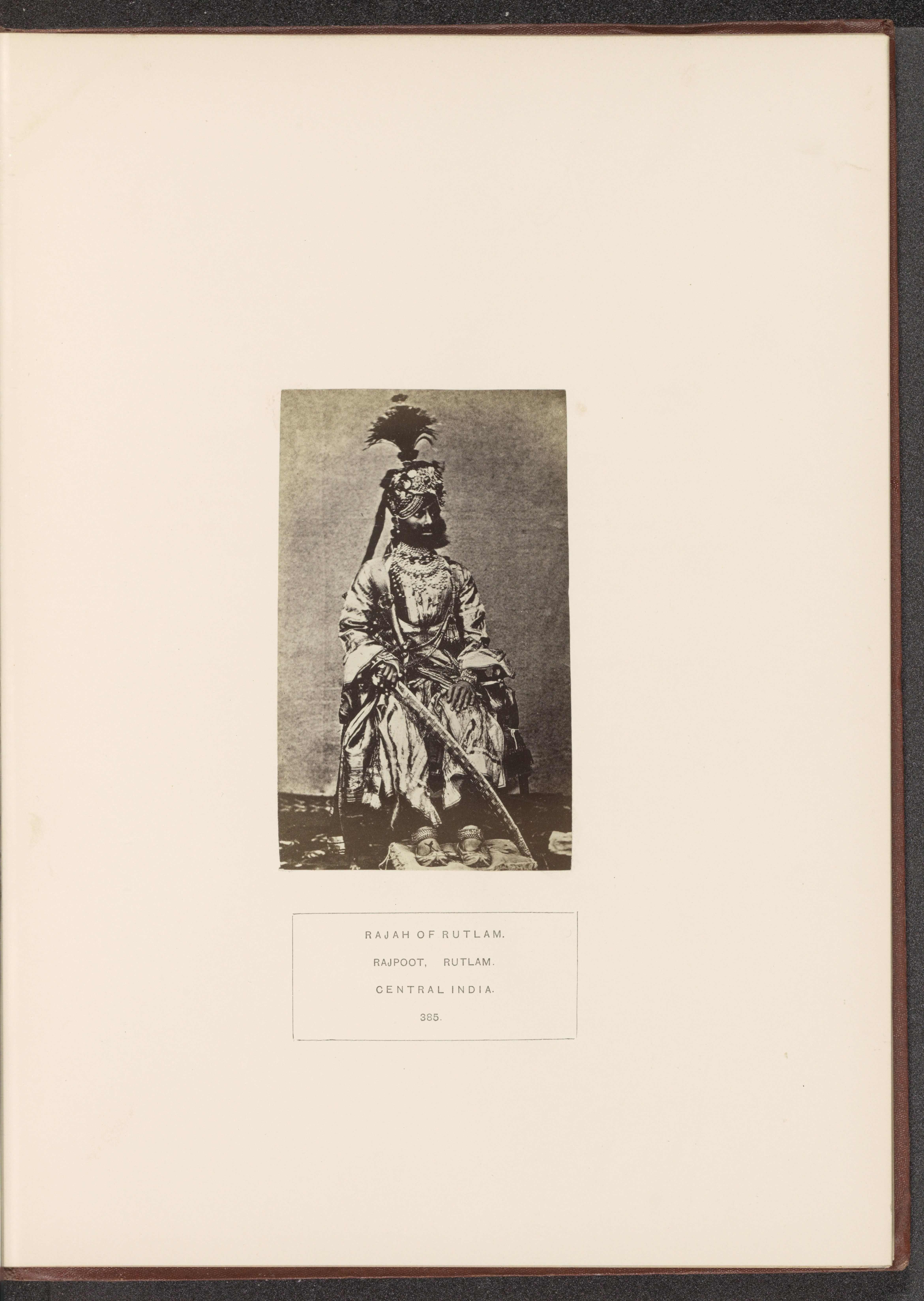 Portrat of Bharoo Singhji, the Raja of Ratlam, Madhya Pradesh, India