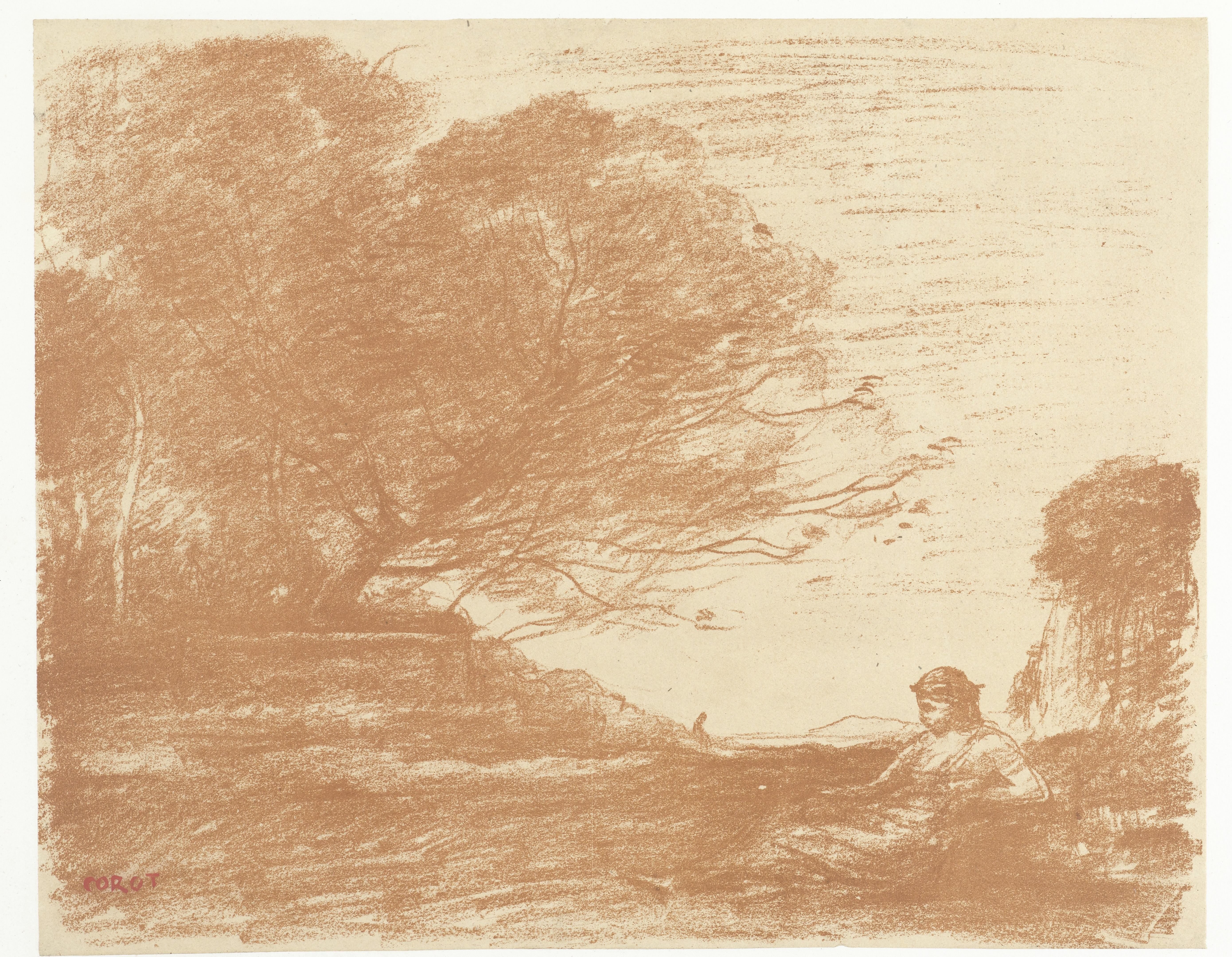 Sappho in landschap