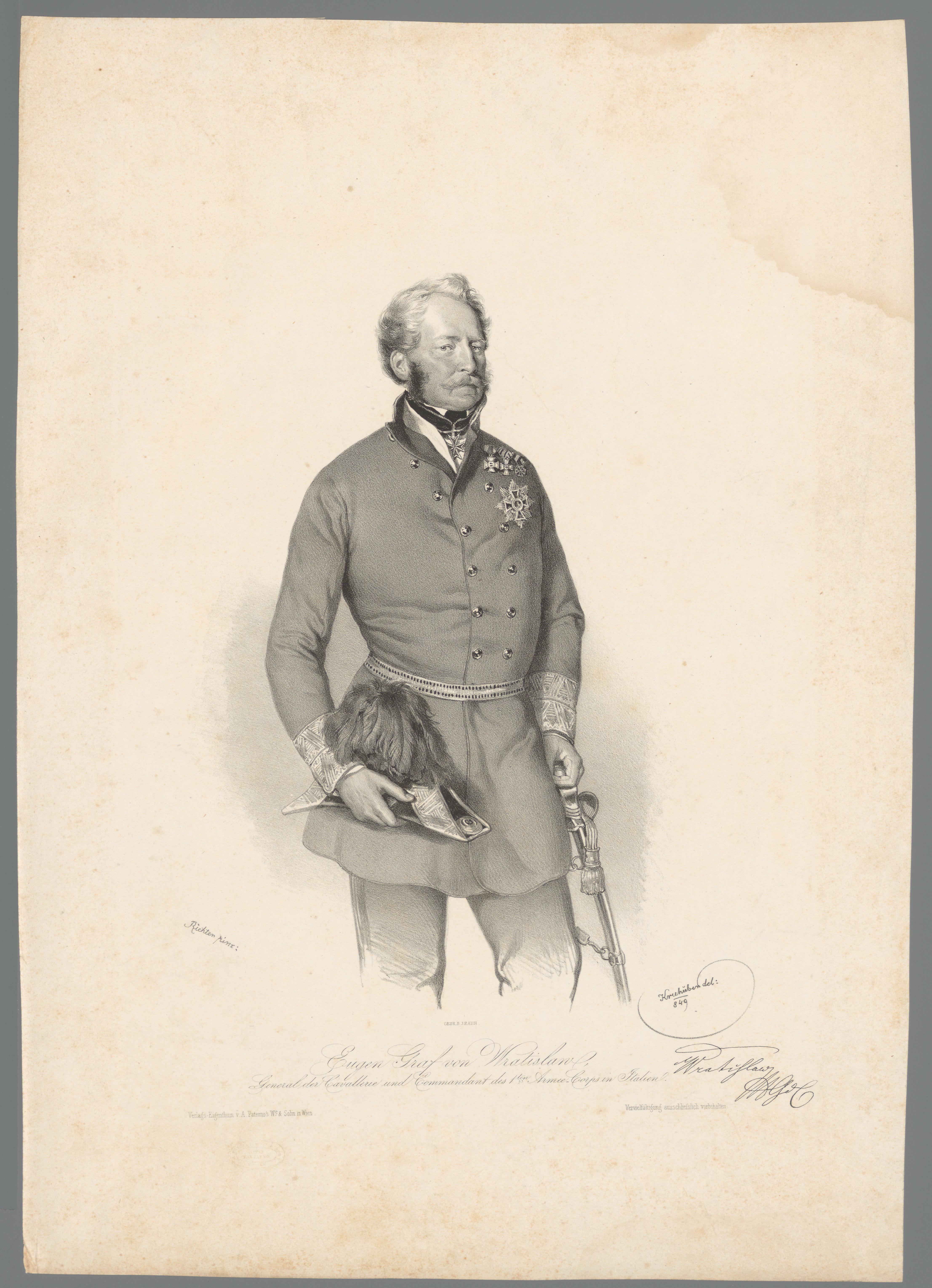 Portret van Eugen Wratislaw von Mitrowitz