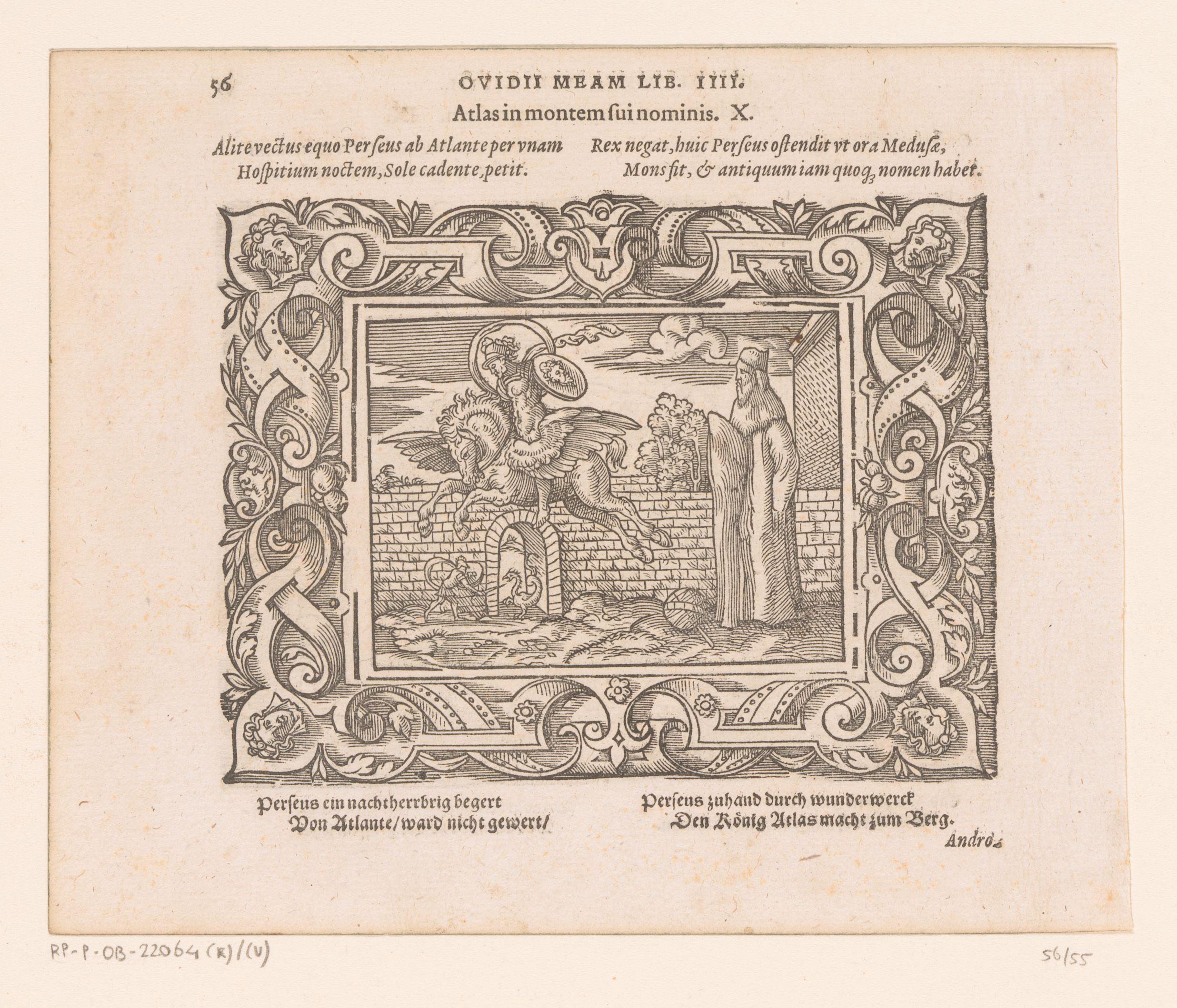 Atlas door Perseus in een berg veranderd