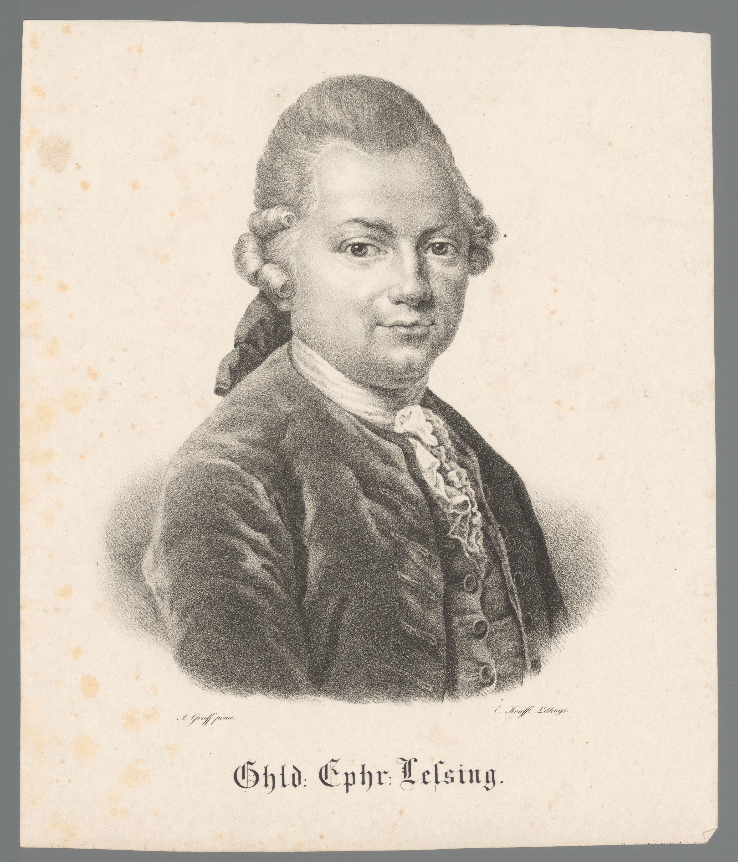 Portret van Gotthold Ephraim Lessing
