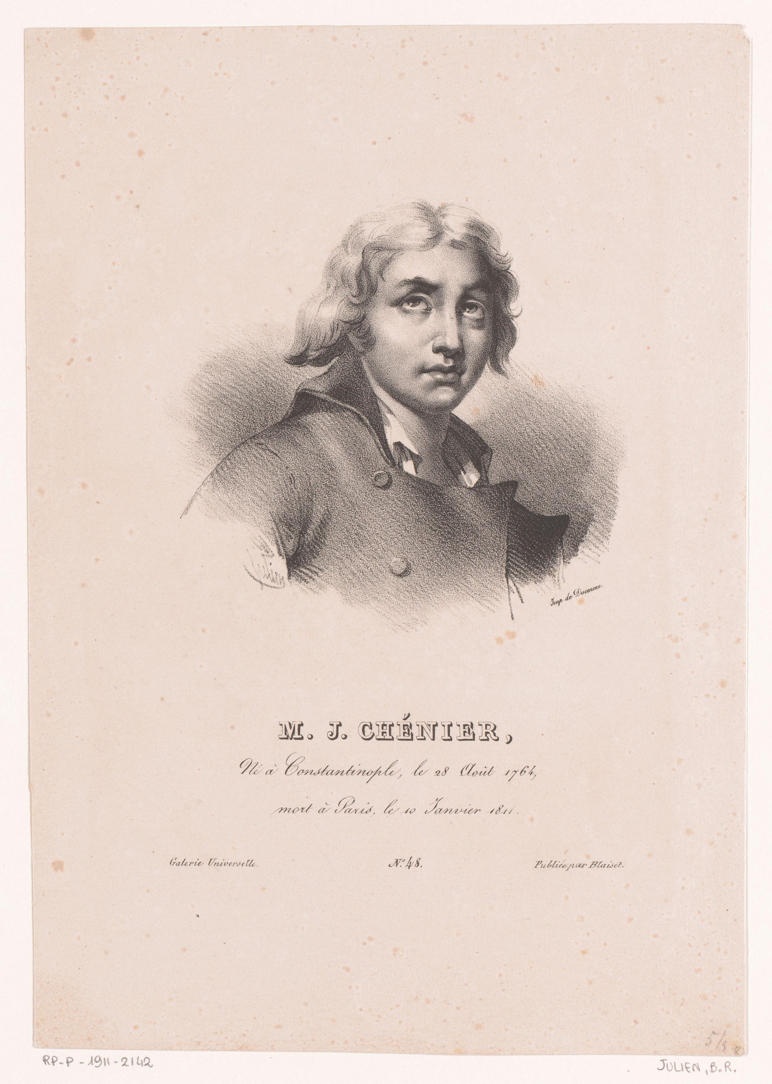 Portret van Marie-Joseph Chénier