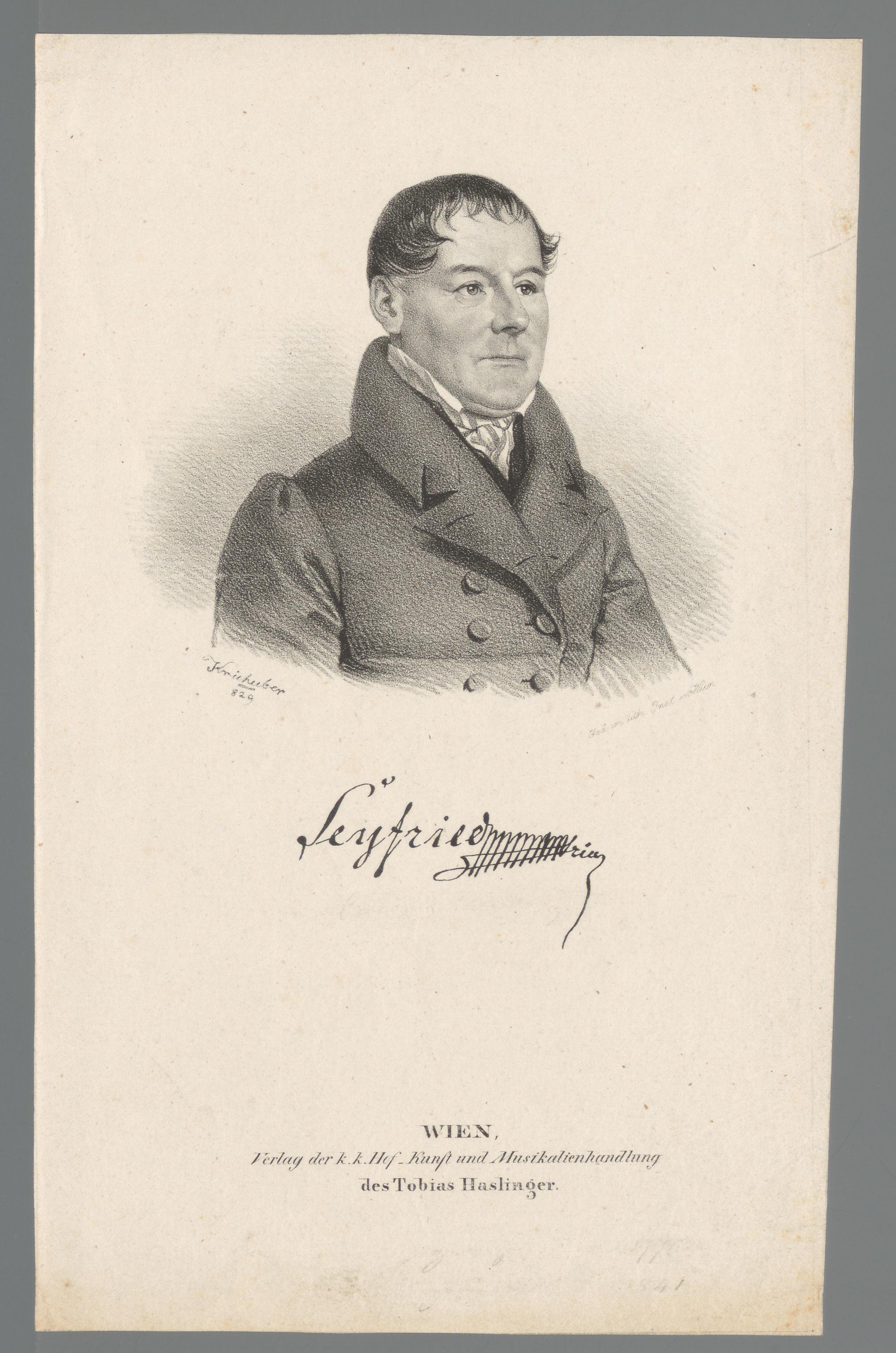 Portret van Ignaz von Seyfried