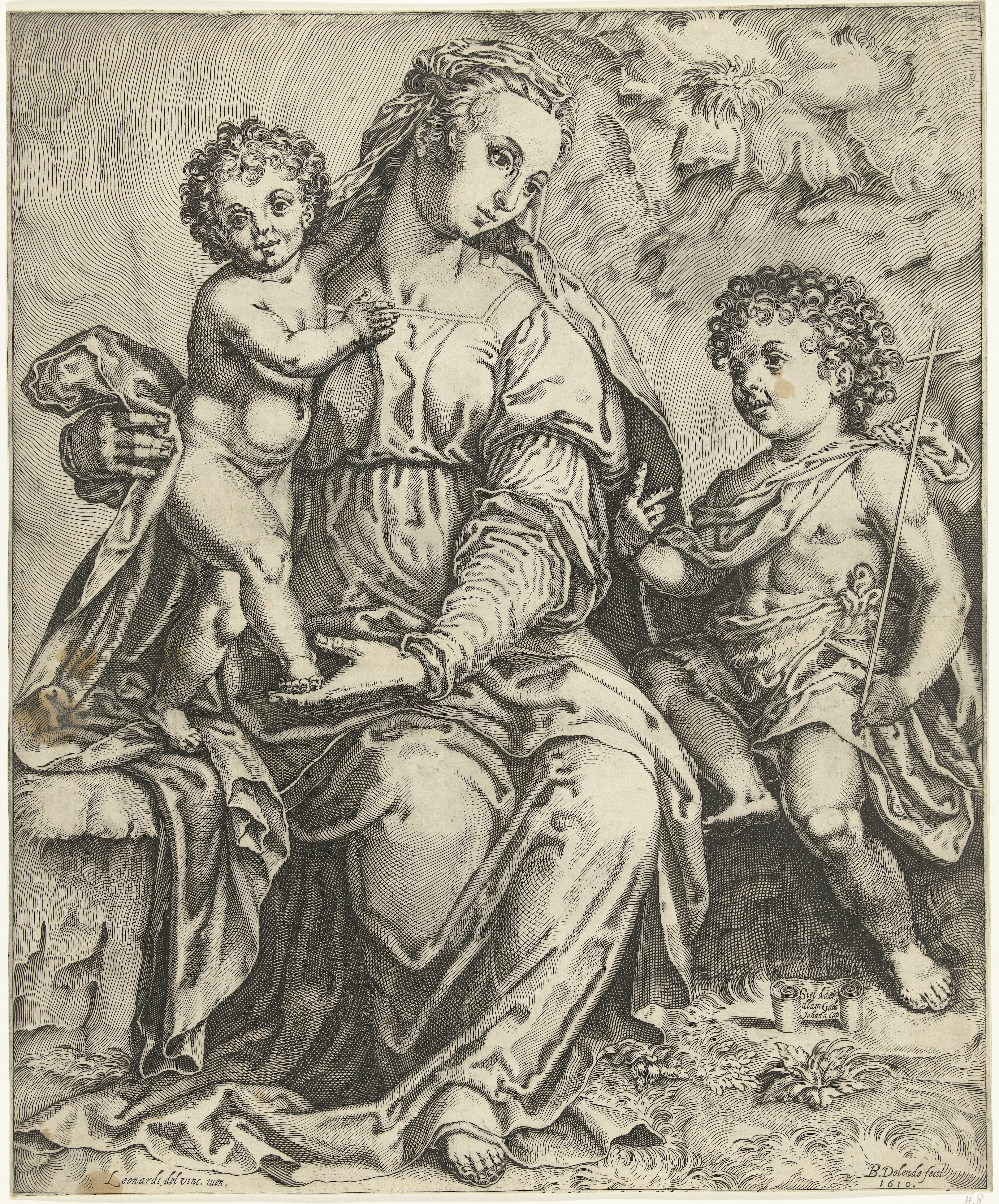 Maria met Christus en Johannes de Doper als kind