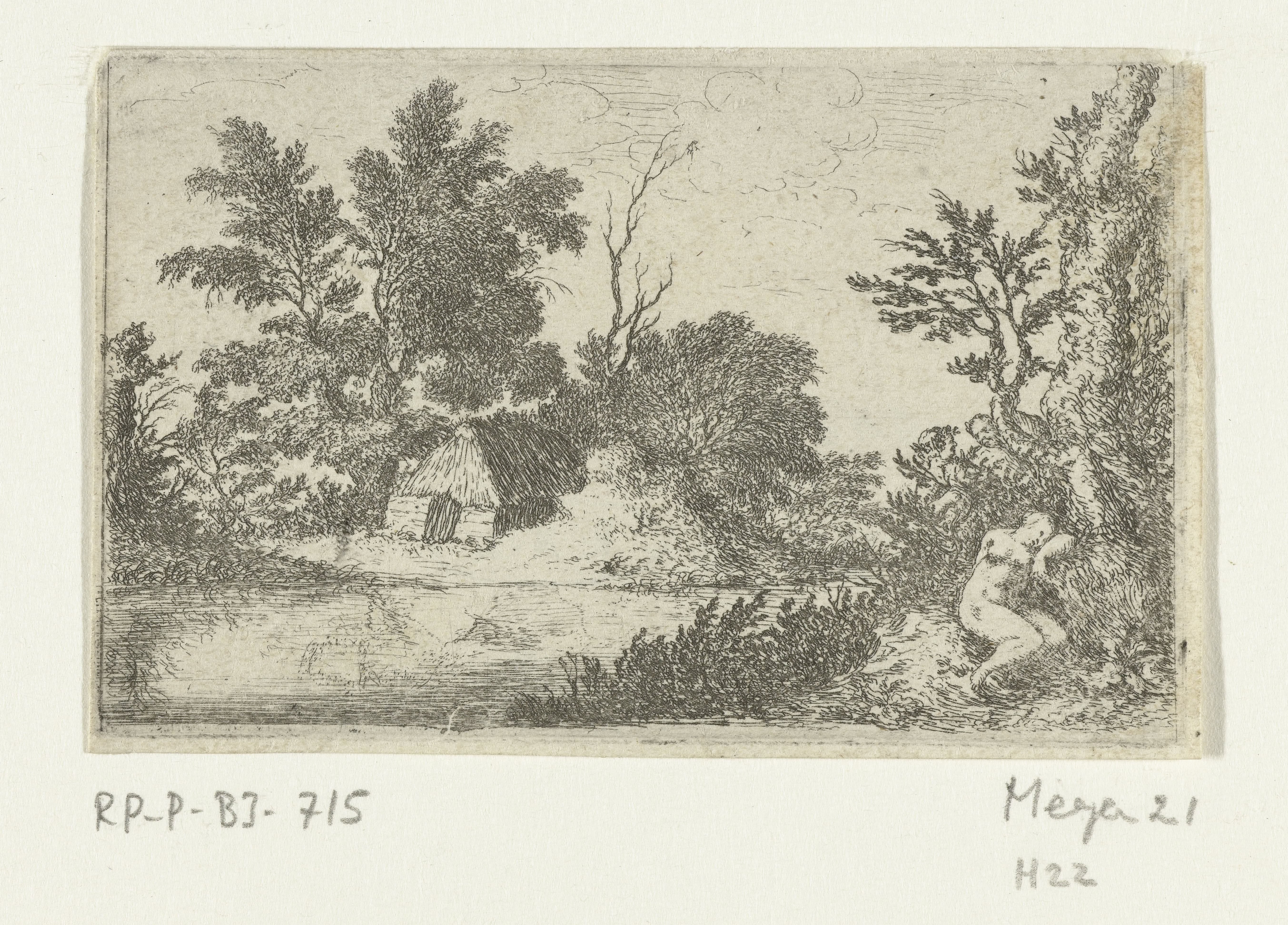 Landschap met slapende nimf