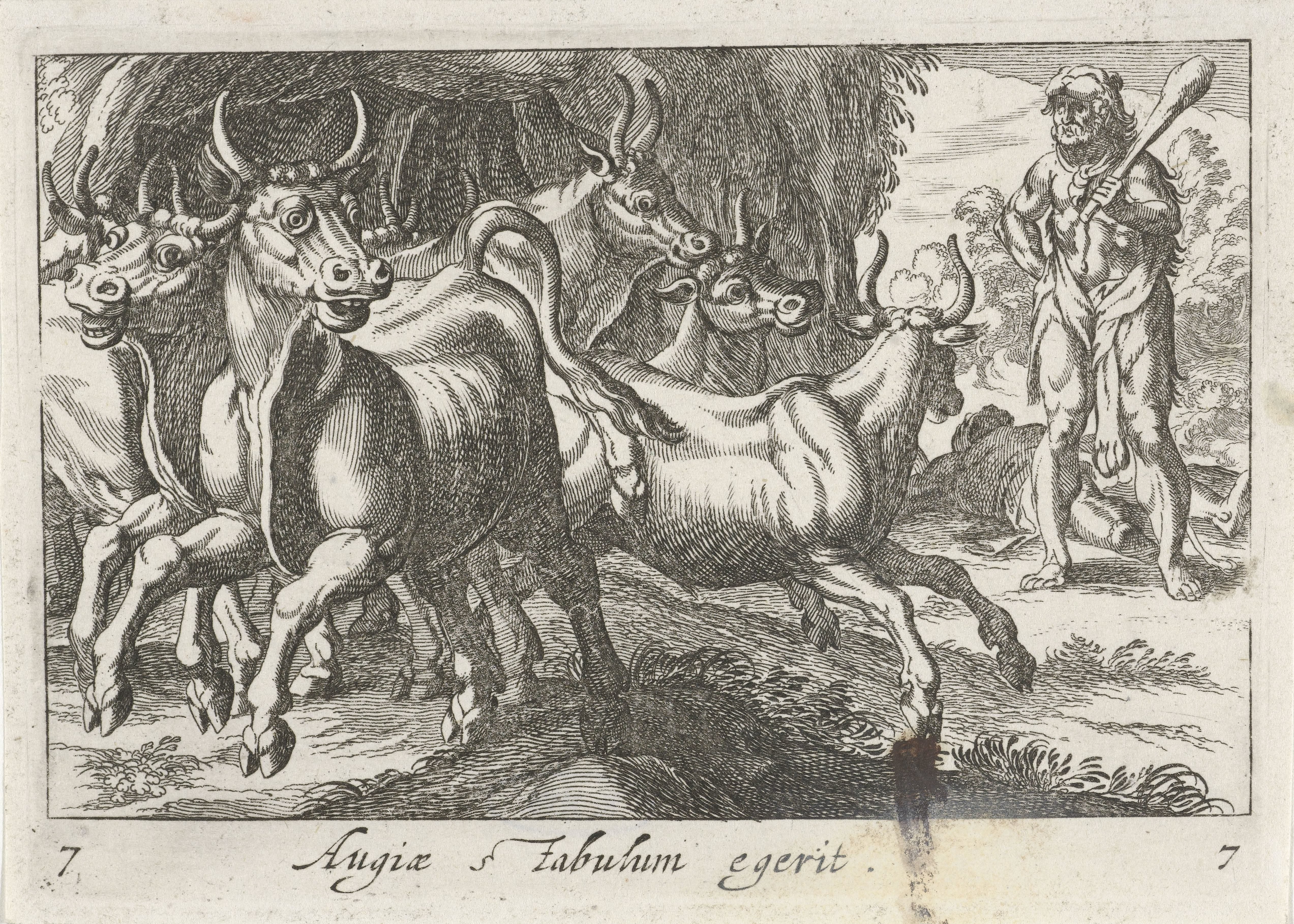 Hercules hoedt de kudde van Geryon