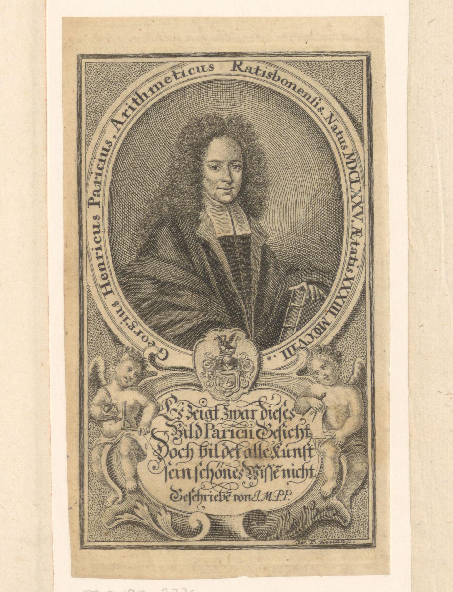 Portret van Georg Heinrich Paricius op 33-jarige leeftijd