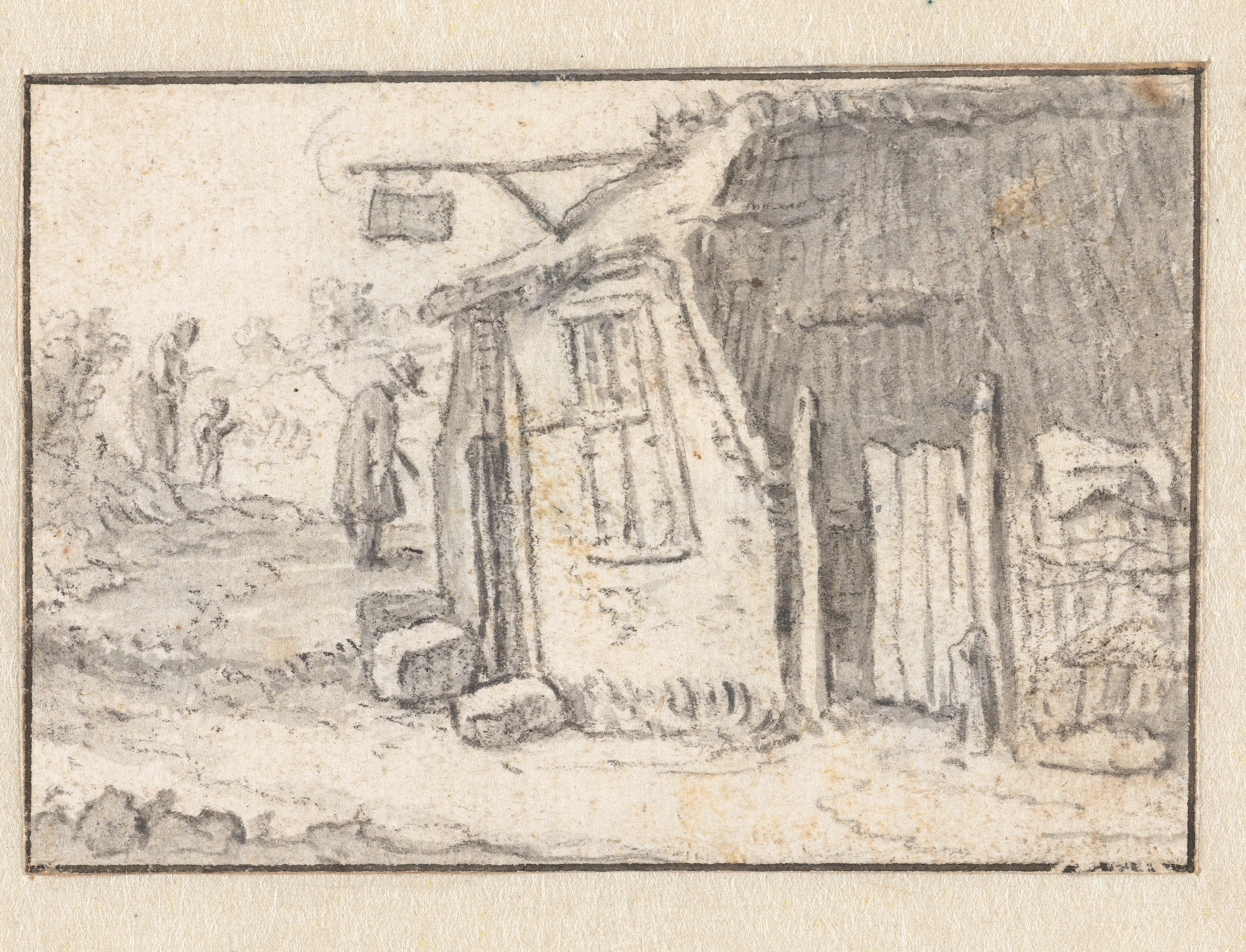 Bouwvallig huis met uithangbord