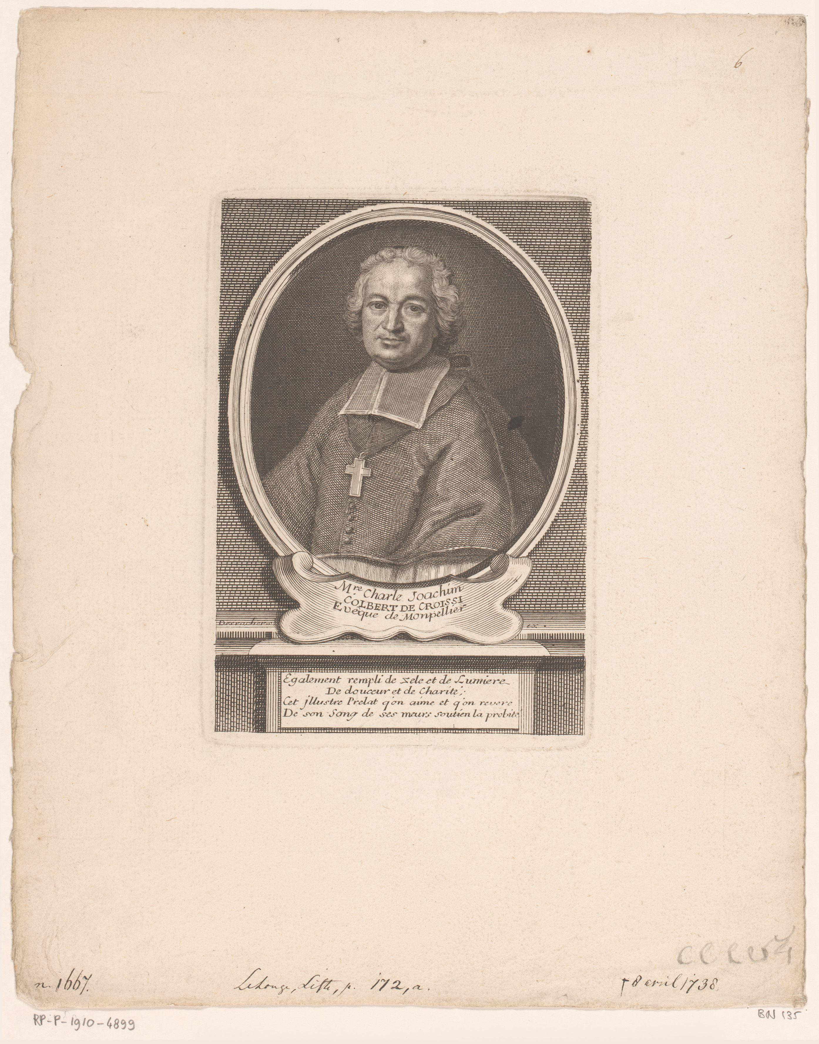 Portret van Charles-Joachim Colbert de Croissy