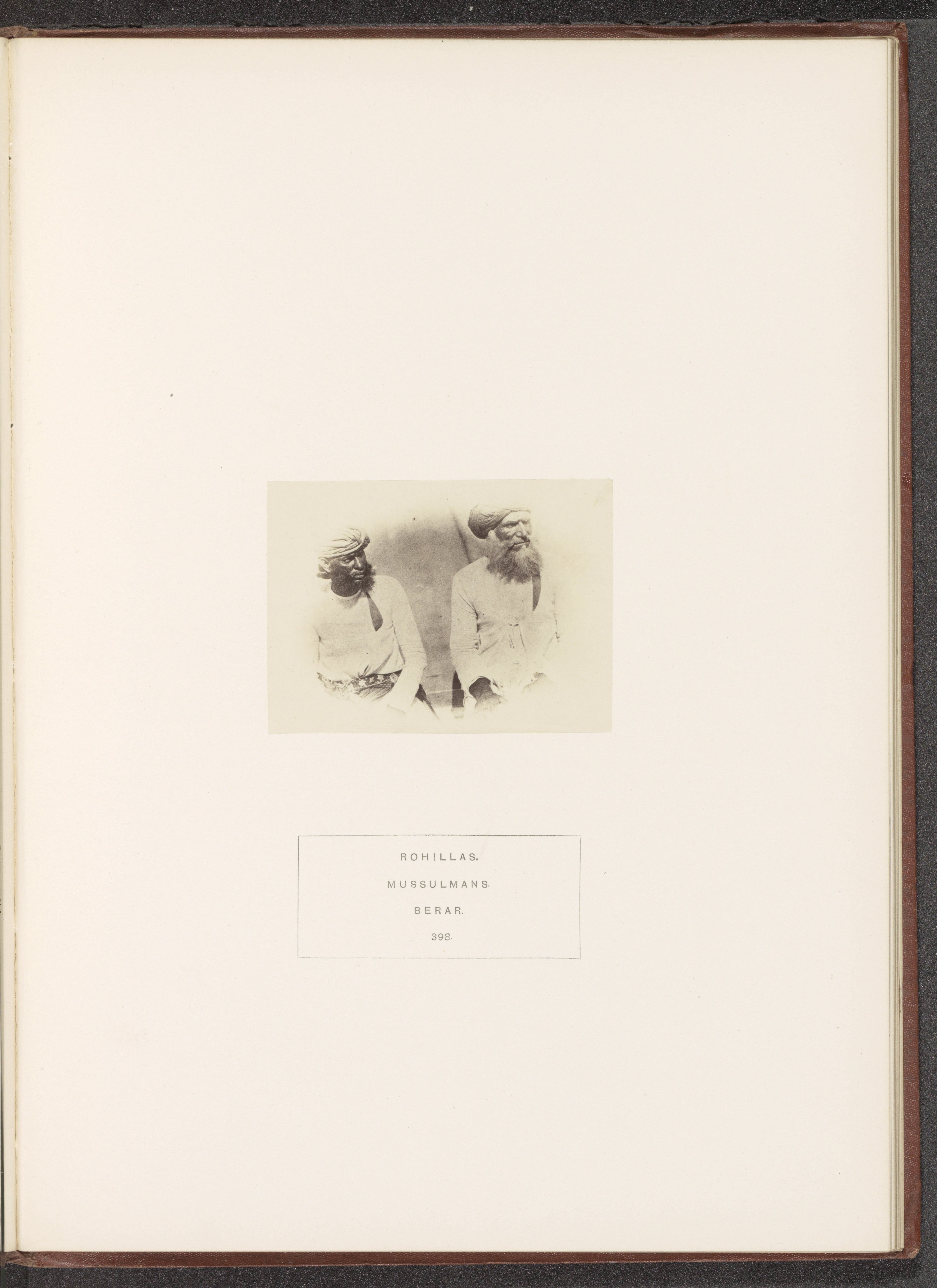 Portrait of two unknown men from the Rohilla community of the former Berar in central India