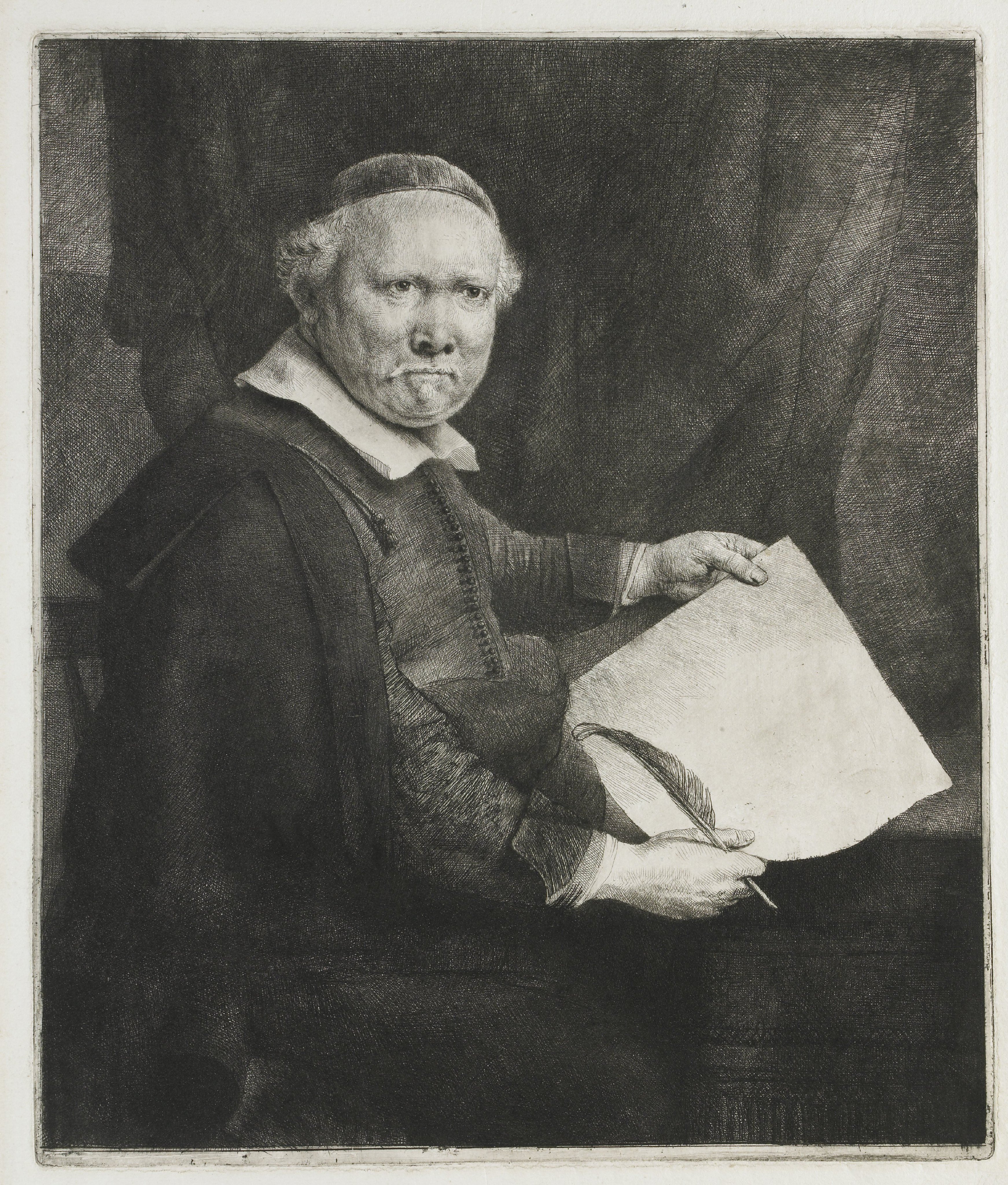 Lieven Willemsz. van Coppenol, writing master: the larger plate