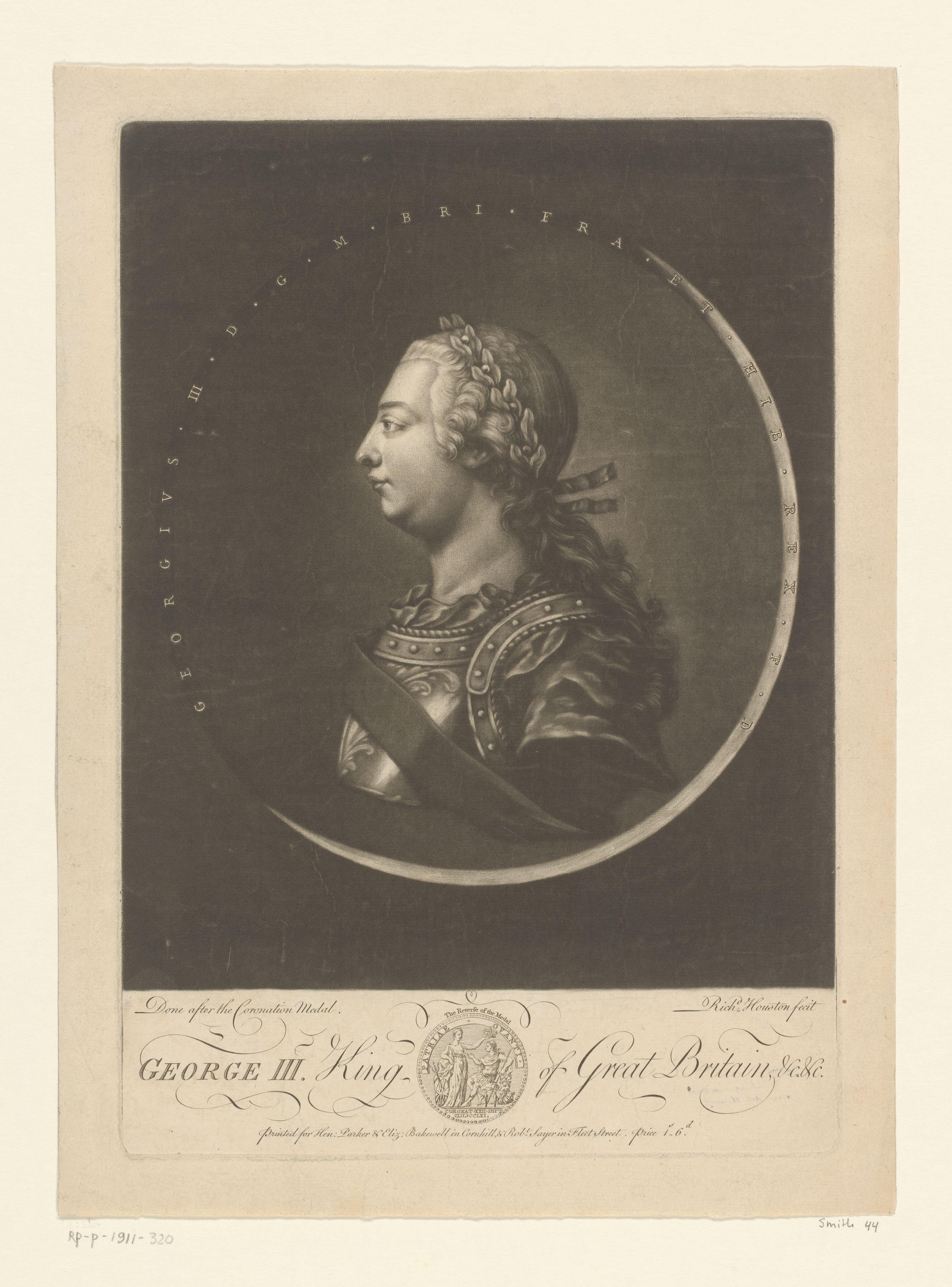Portret van George III, koning van het Verenigd Koninkrijk