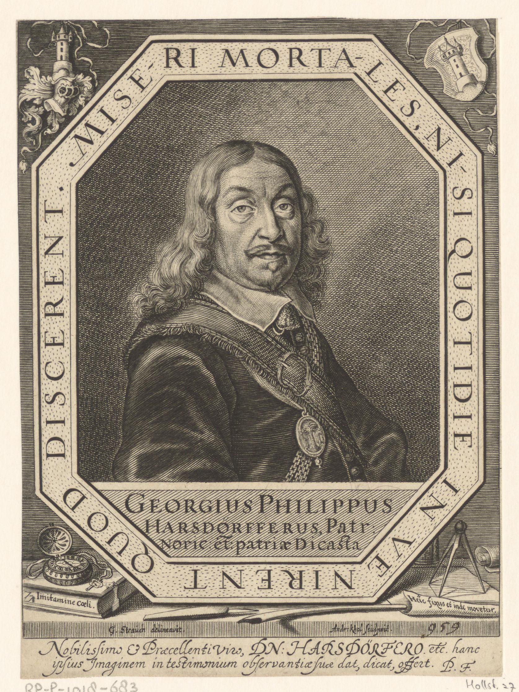 Portret van Georg Philipp Harsdörfer