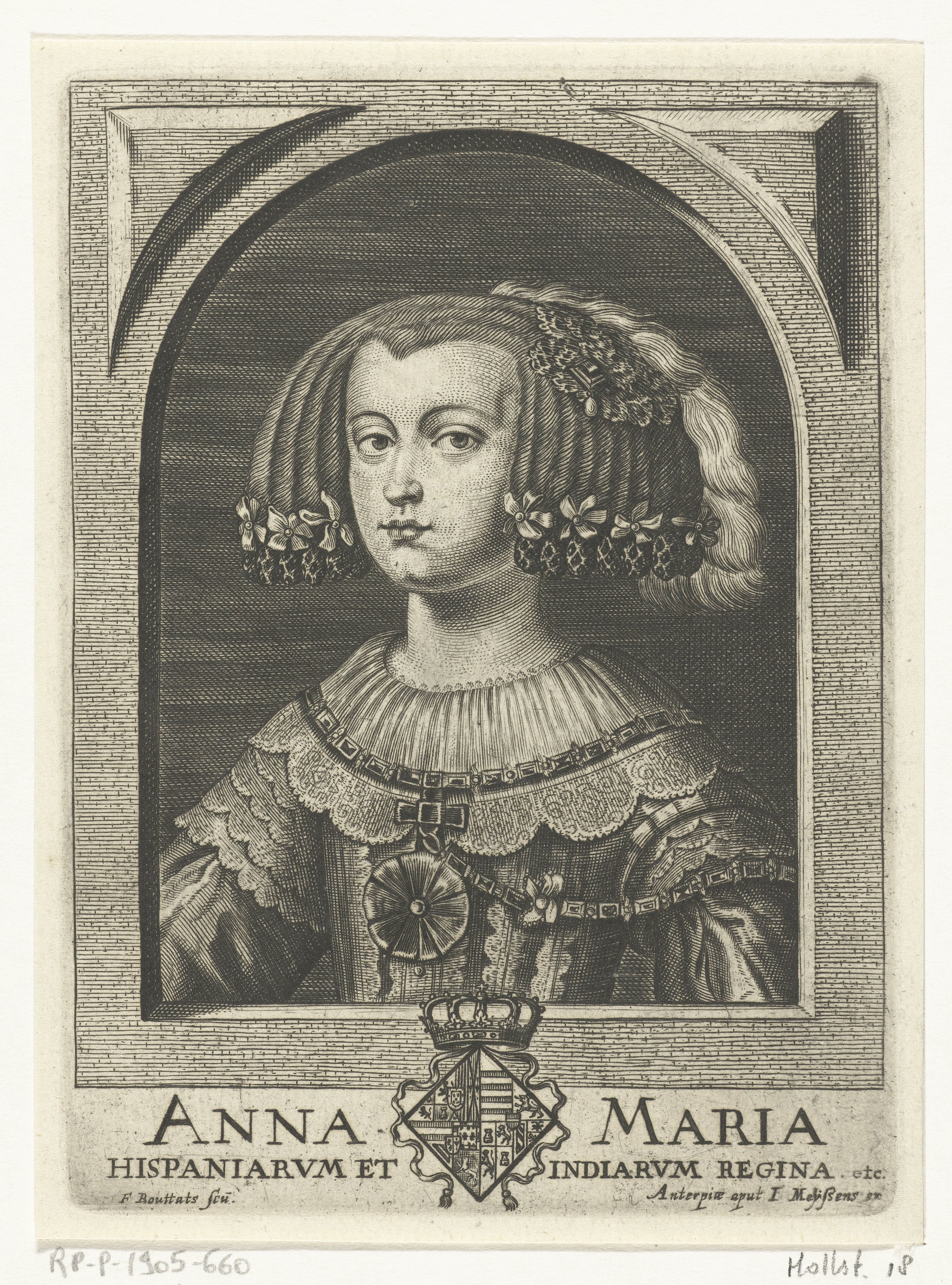 Portret van Maria Anna van Oostenrijk, Koningin van Spanje