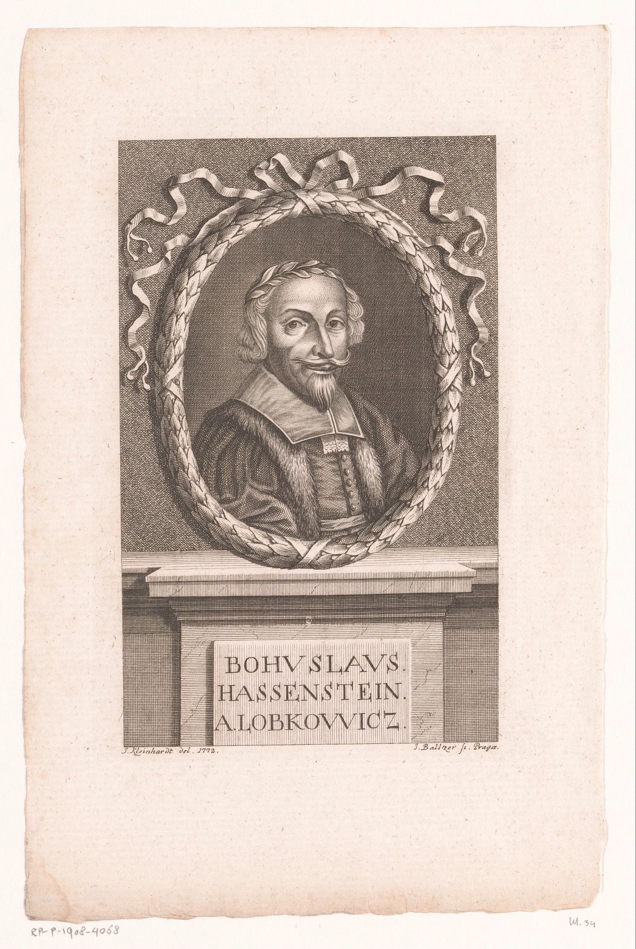 Portret van Bohuslaw Lobkowitz von Hassenstein