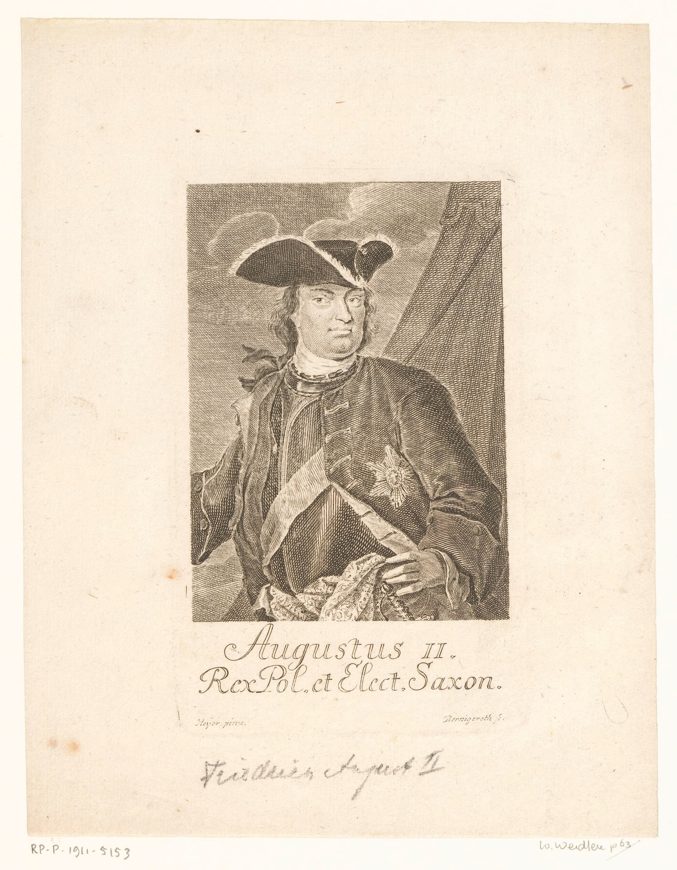 Portret van August II de Sterke, koning van Polen