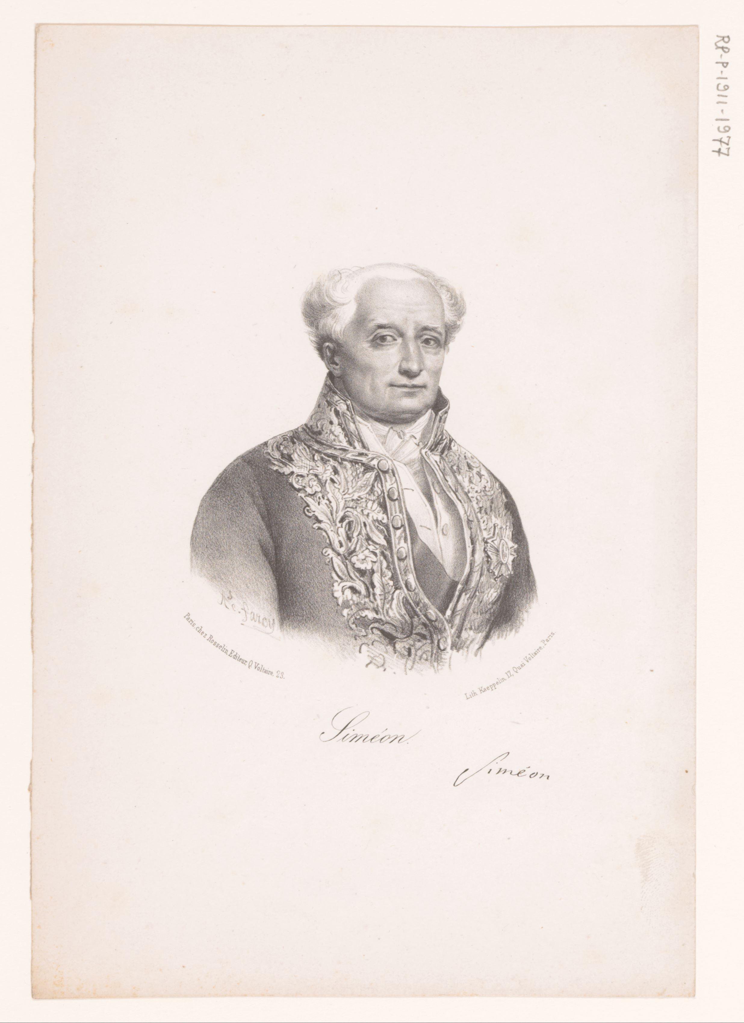 Portret van Joseph Jérôme Siméon