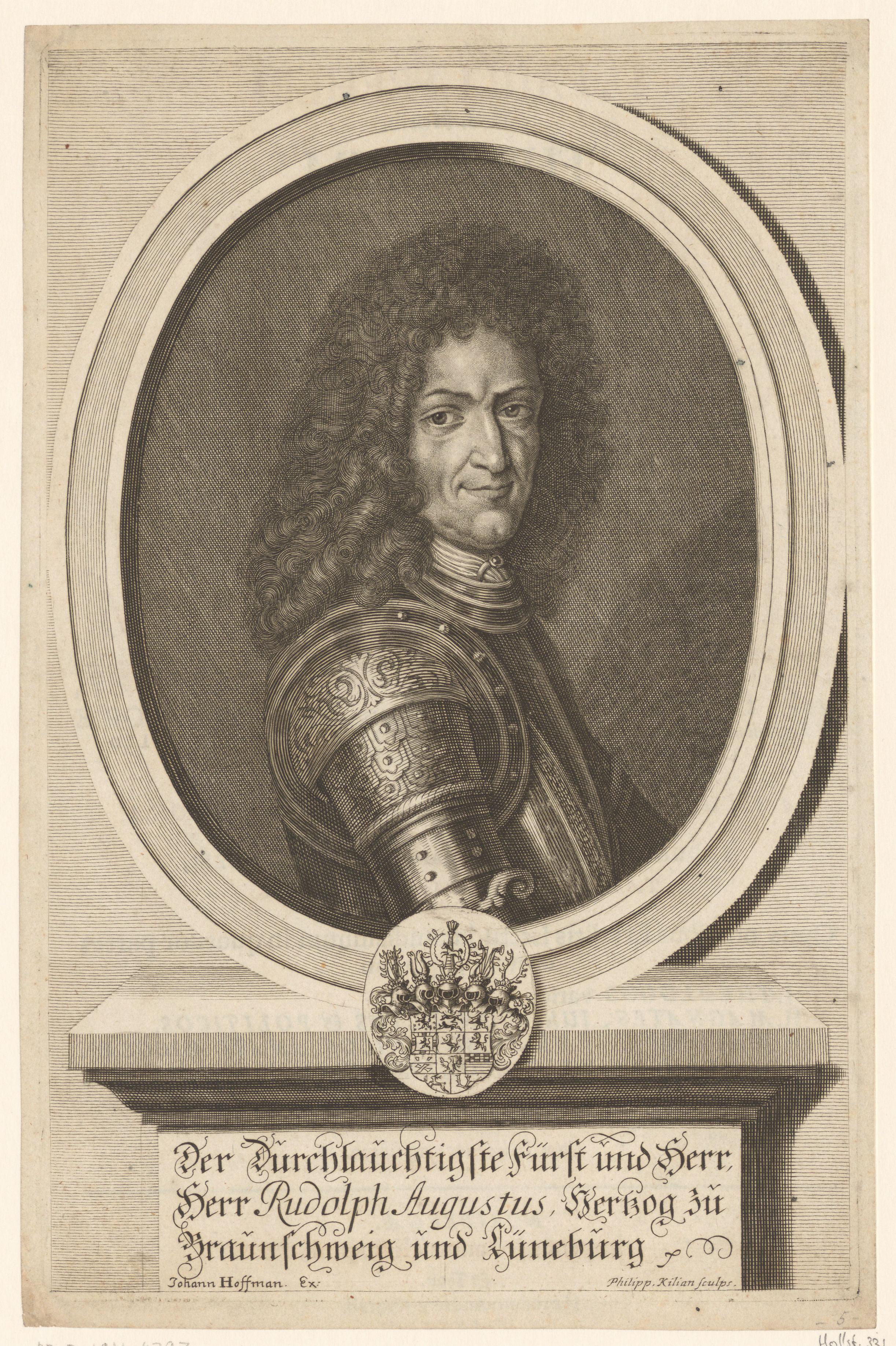 Portret van Rudolf August Braunschweig-Lüneburg