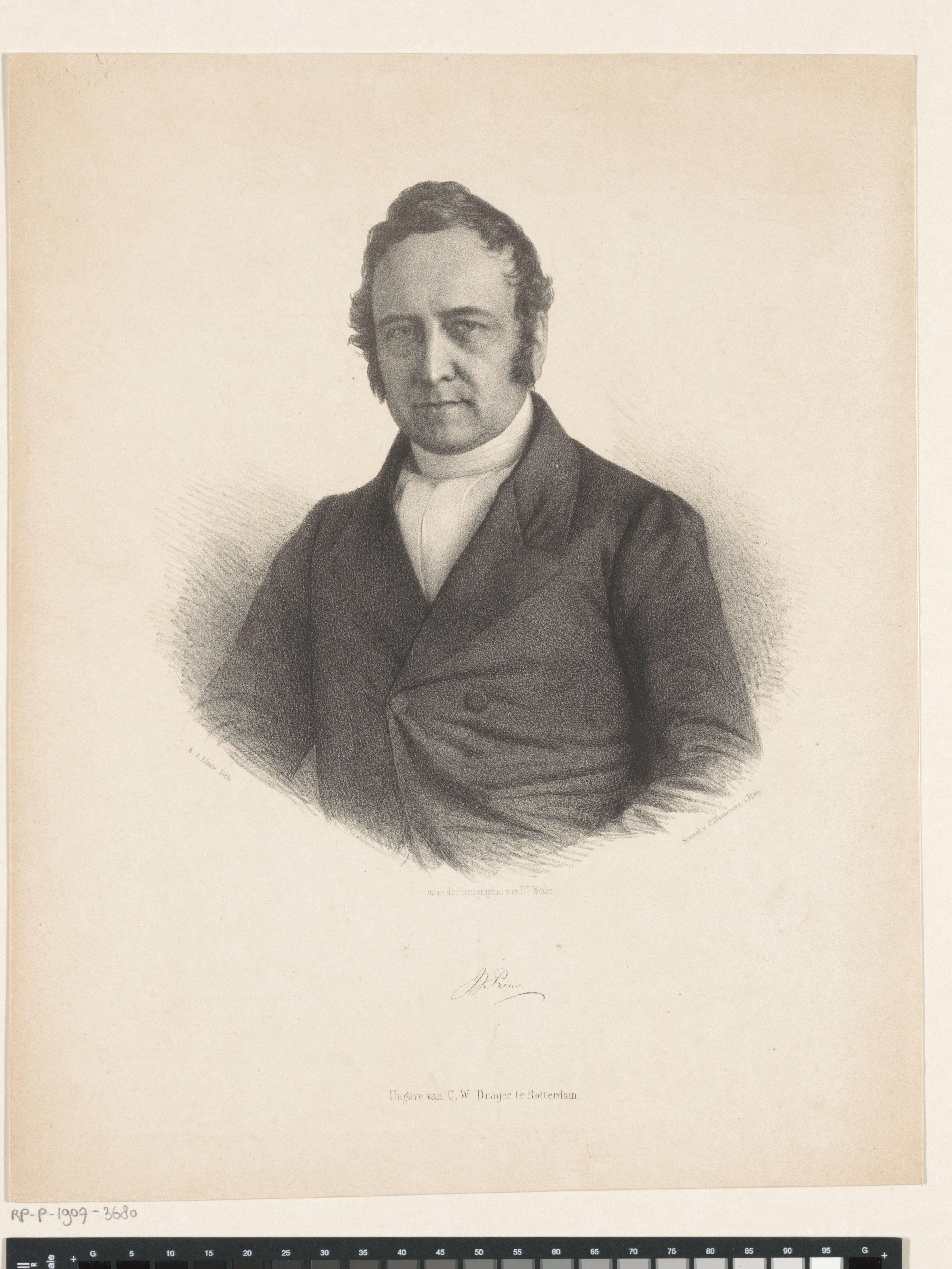 Portret van Johannes Jacobus Prins