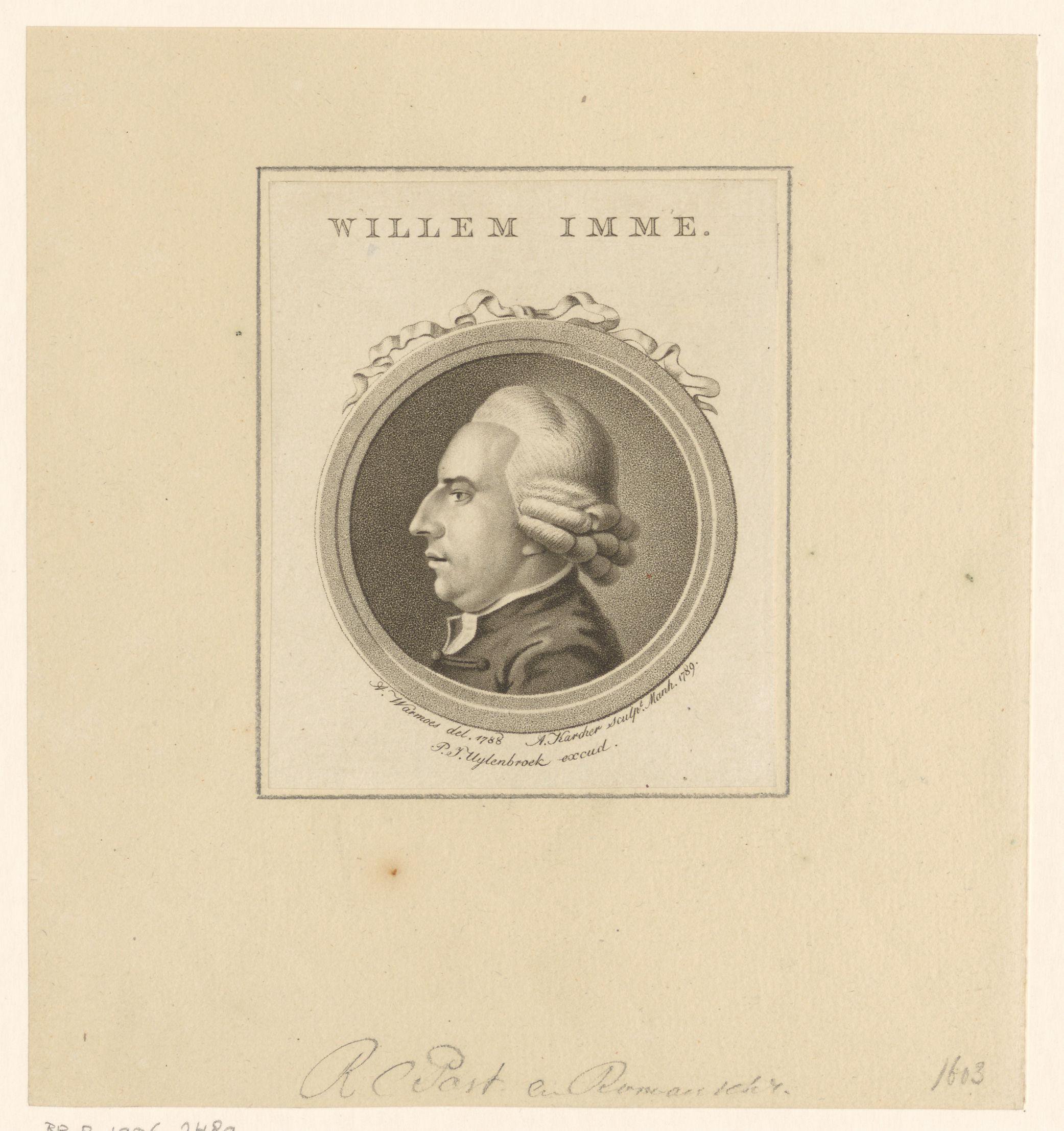 Portret van Willem Imme